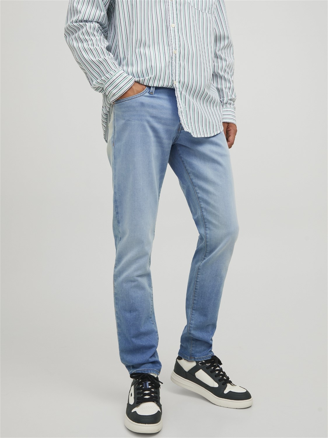 JACK & JONES Glenn Icon loose fit, heren jeans, denimblauw