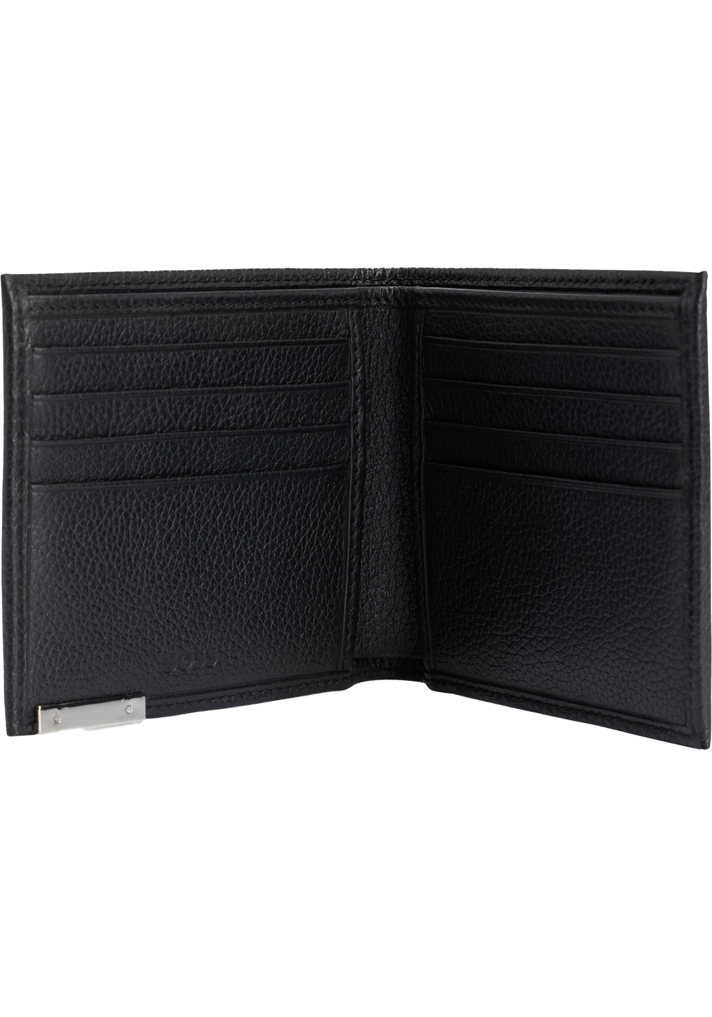 HUGO BOSS leren portefeuille cadeauset, heren portemonnee en kaarthouder in geschenkverpakking, zwart