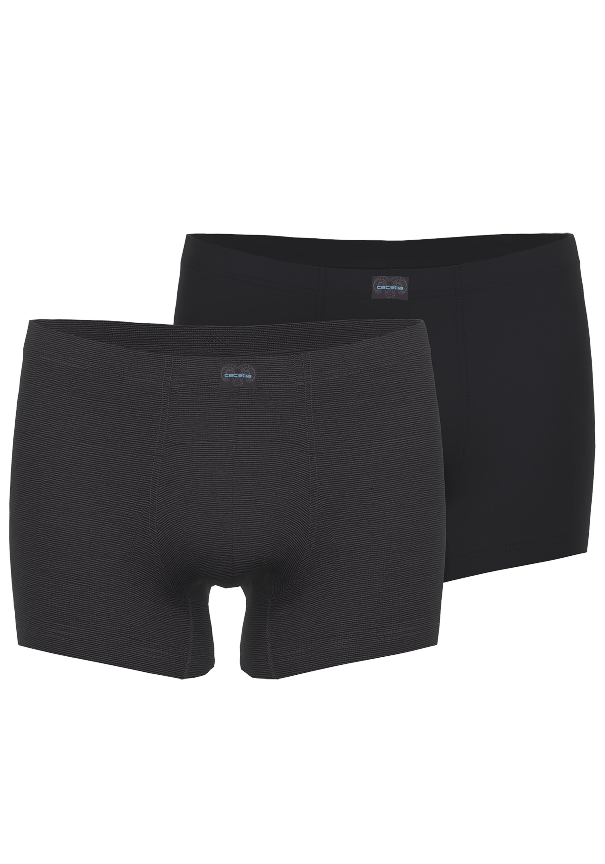 Ceceba heren boxer normale lengte (2-pack), zwart gestreept