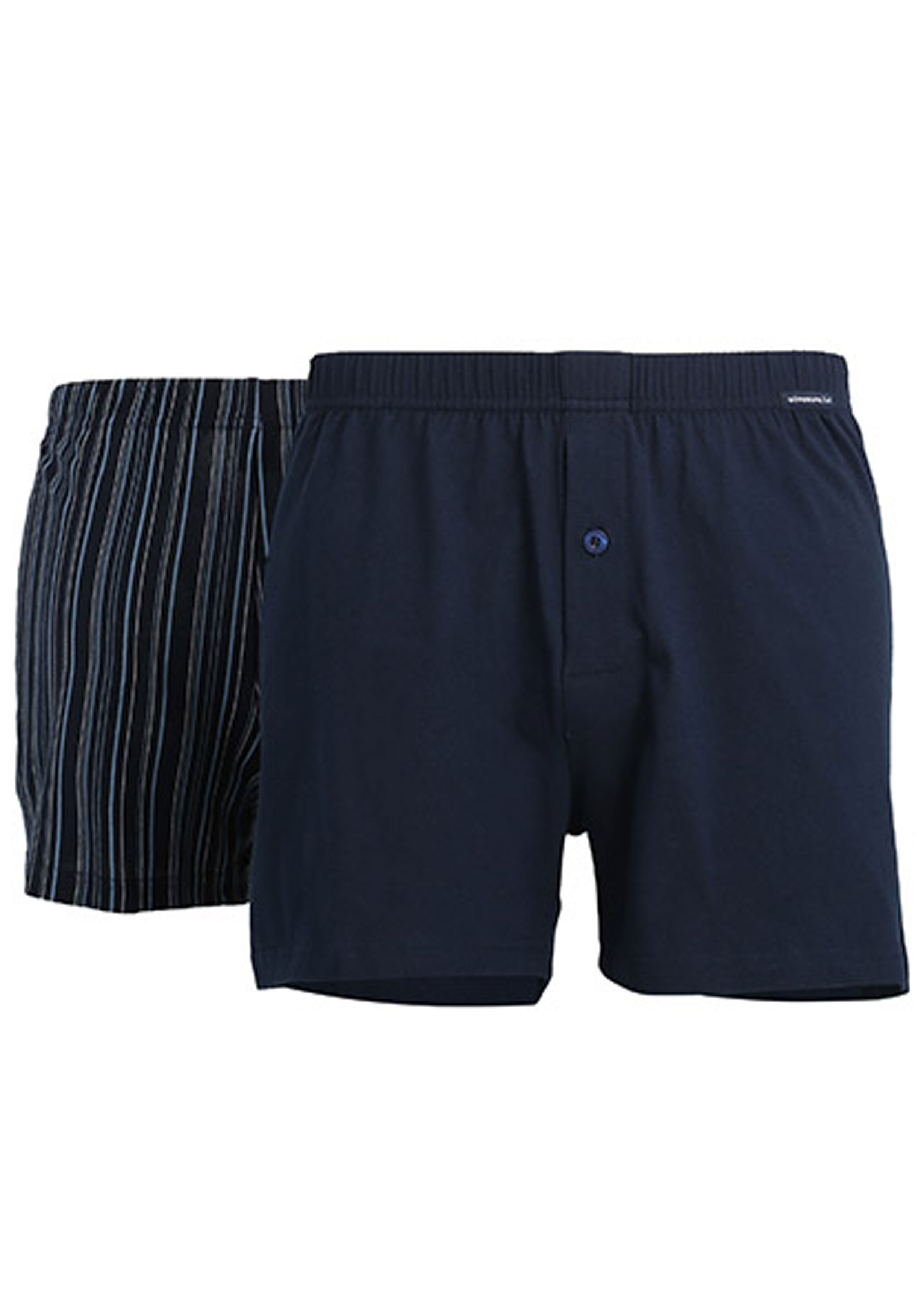 Gotzburg heren boxershorts wijd model met gulp (2-pack), donkerblauw