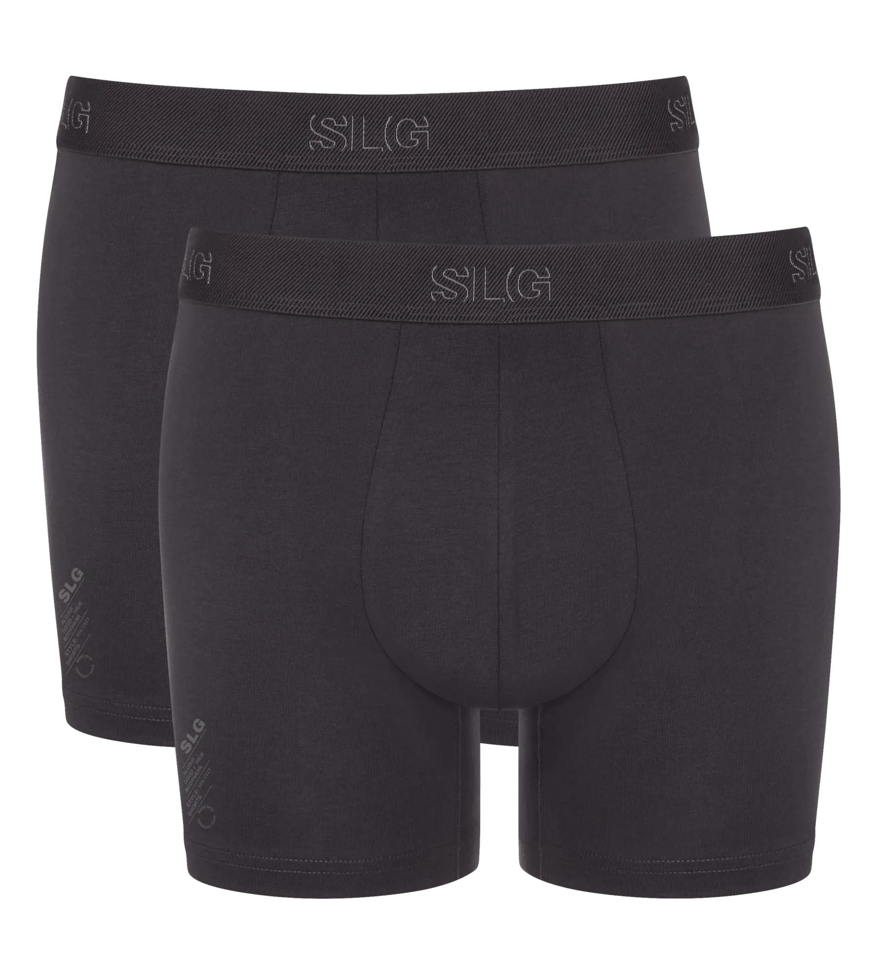 Sloggi Men SLG Base Short, heren boxershort korte pijp (2-pack), donkergrijs