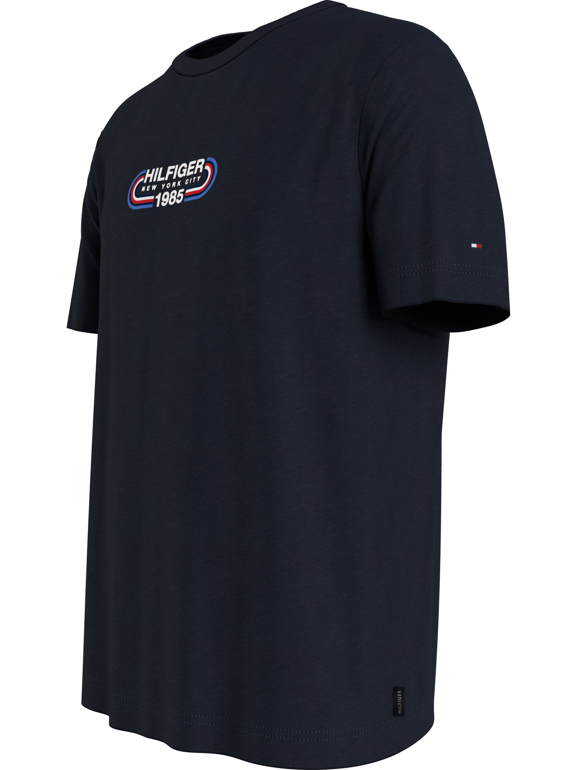 Tommy Hilfiger Hilfiger Track Graphic Tee, heren T-shirt korte mouw O-hals, donkerblauw