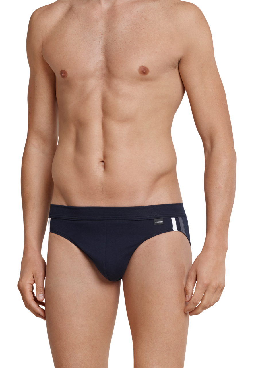 SCHIESSER Dark Sapphire slip (1-pack), heren rio slip donkerblauw
