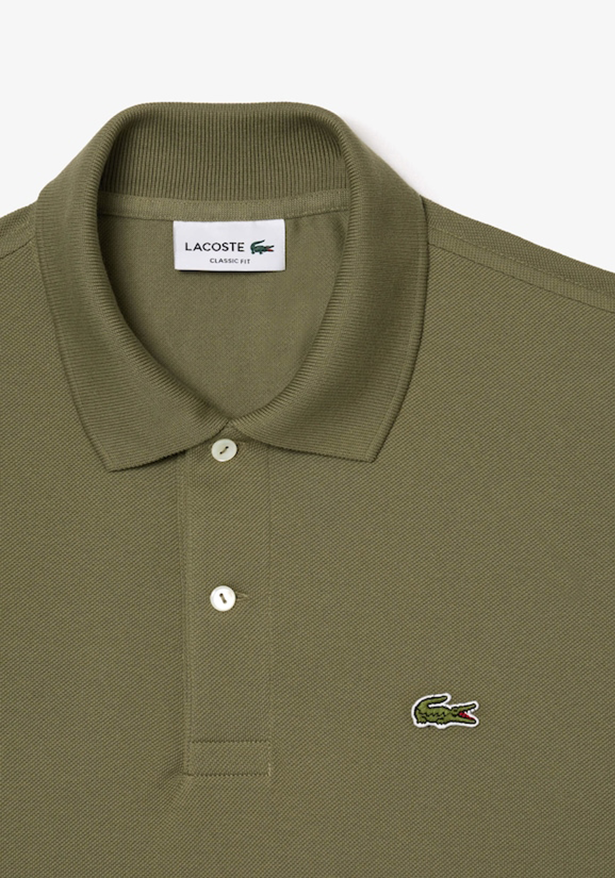 Lacoste Classic Fit polo, kaki groen