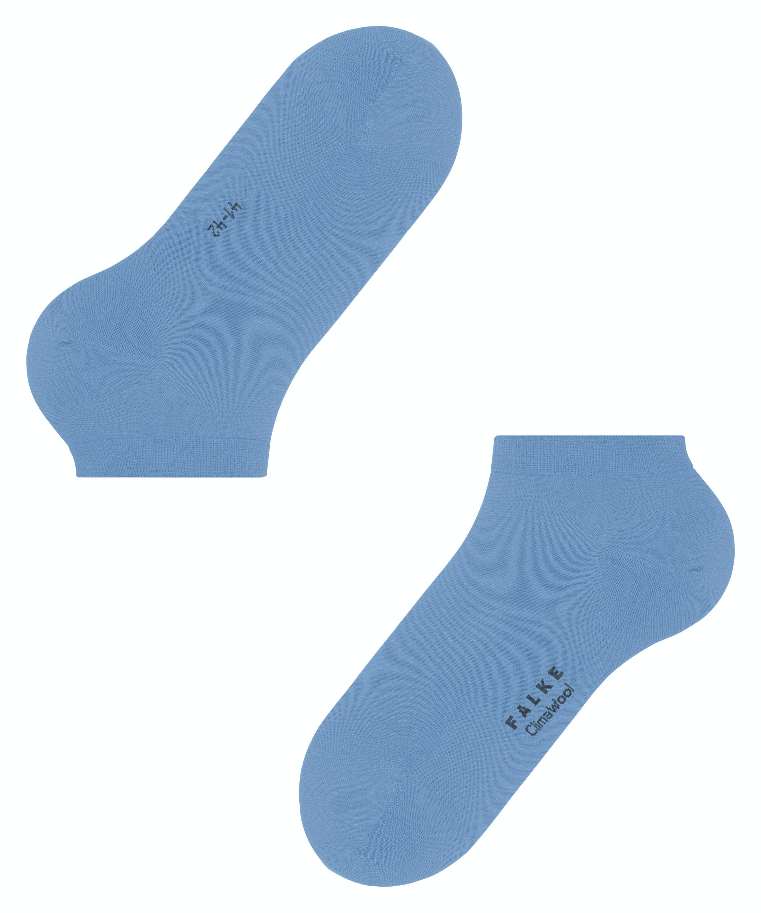 FALKE ClimaWool heren sneakersokken, blauw (cornflower blue)