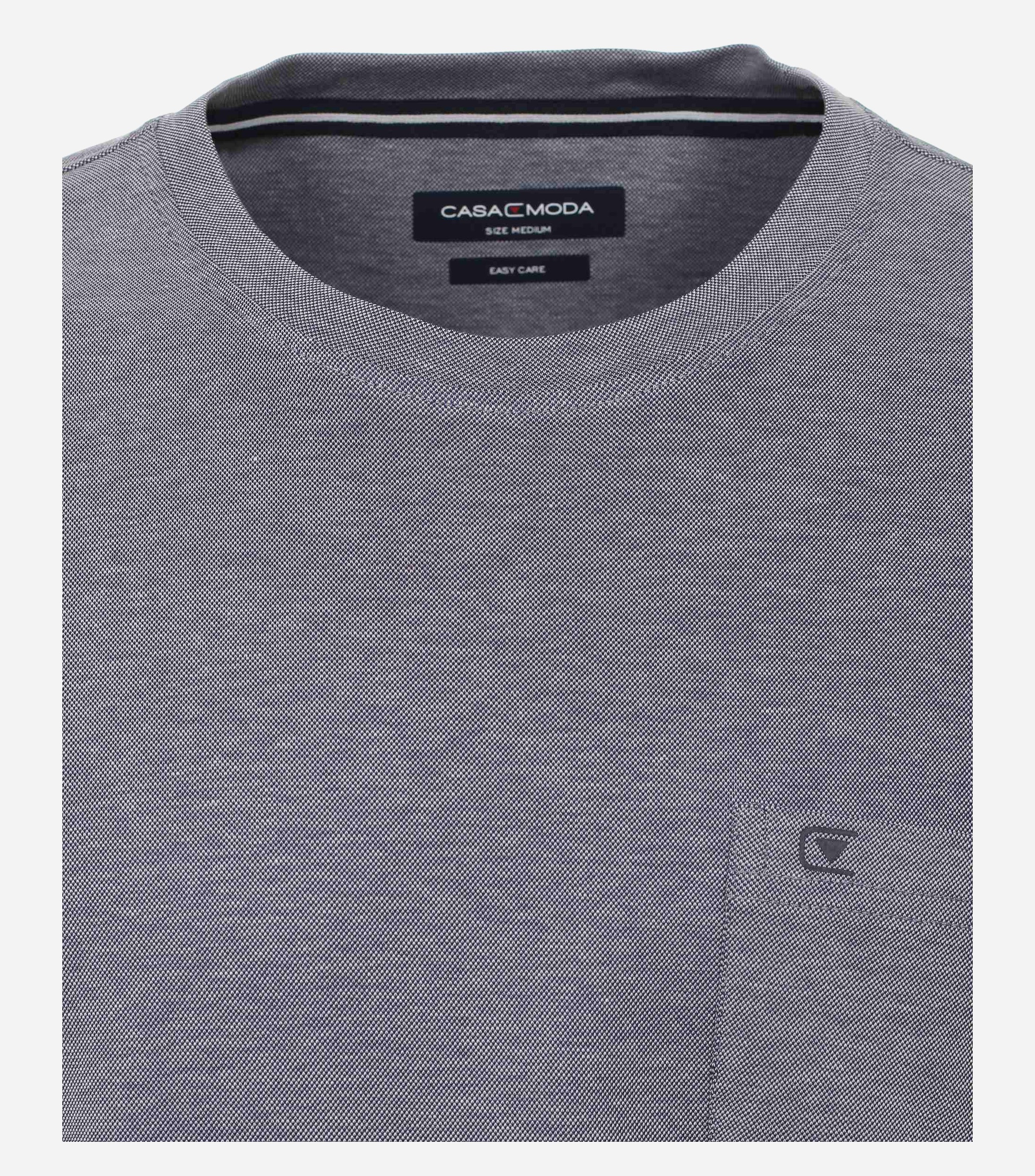 Casa Moda polo effen lichtblauw katoen wijde fit | Schulte Herenmode