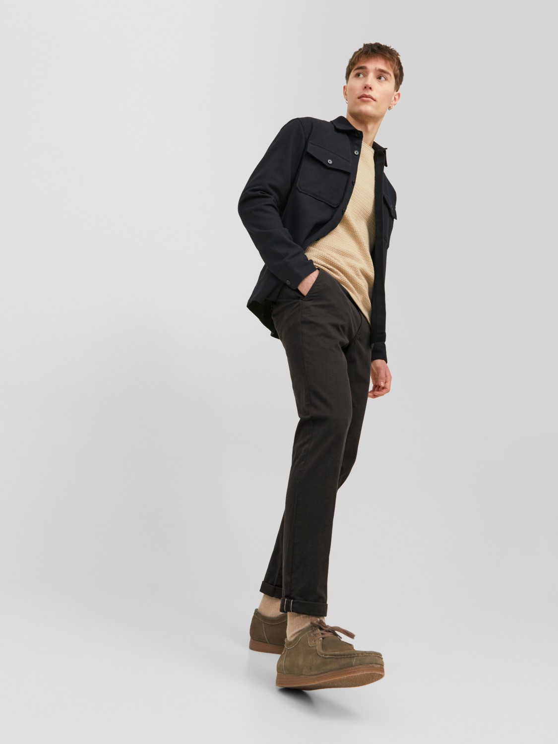JACK & JONES Marco Fury slim fit, heren chino, donkerbruin