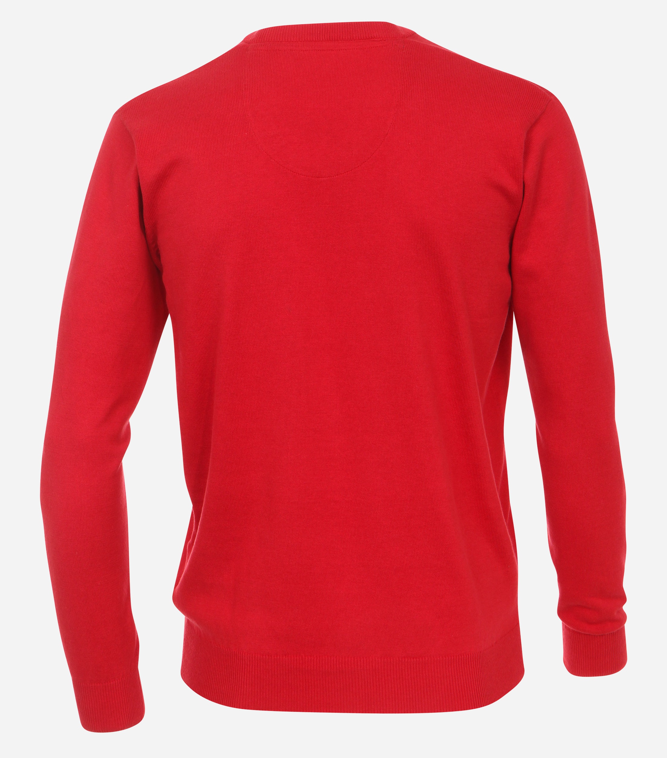 Redmond heren trui katoen, V-hals, rood (middeldik)