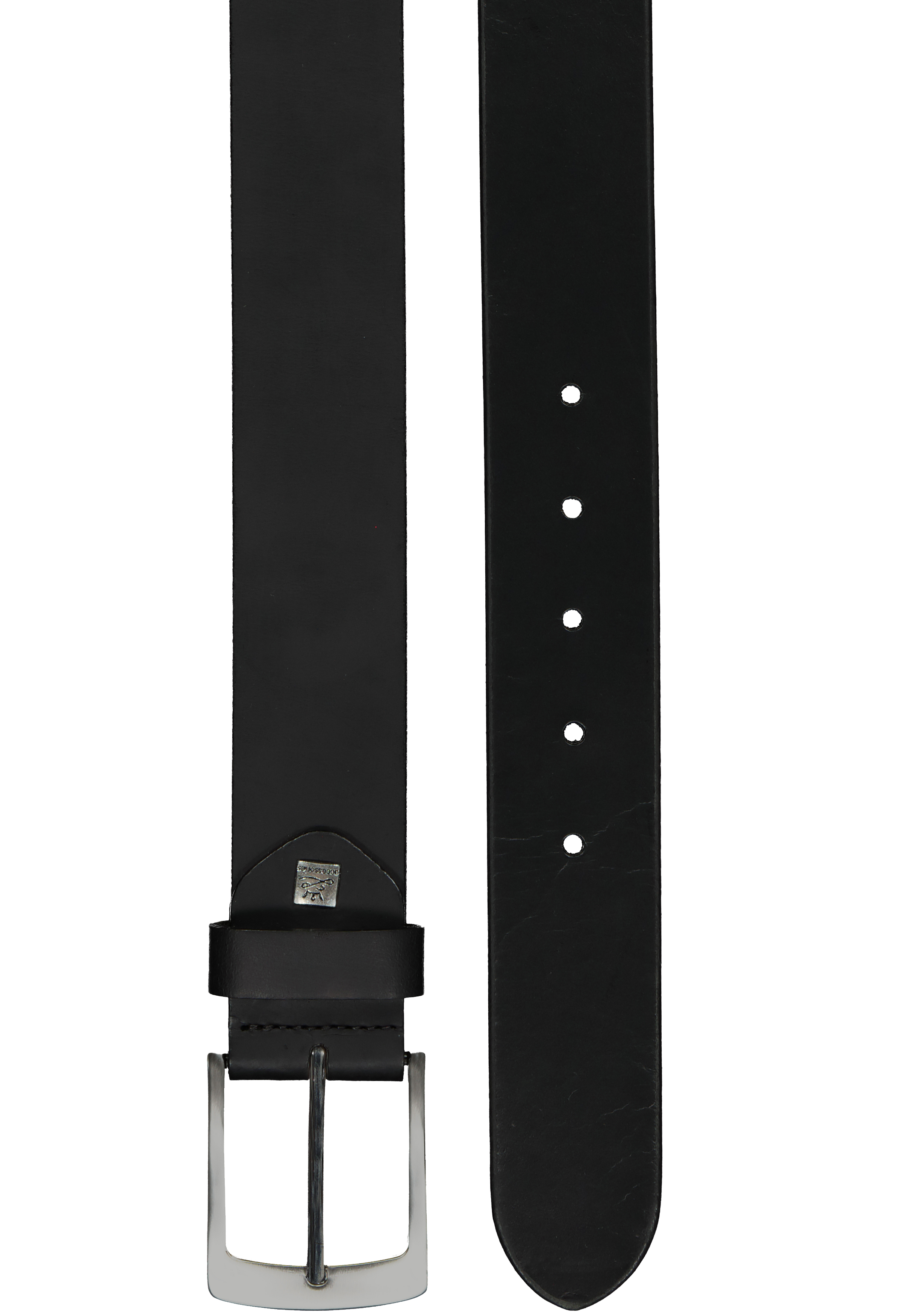 LINDENMANN leren heren riem, zwart casual