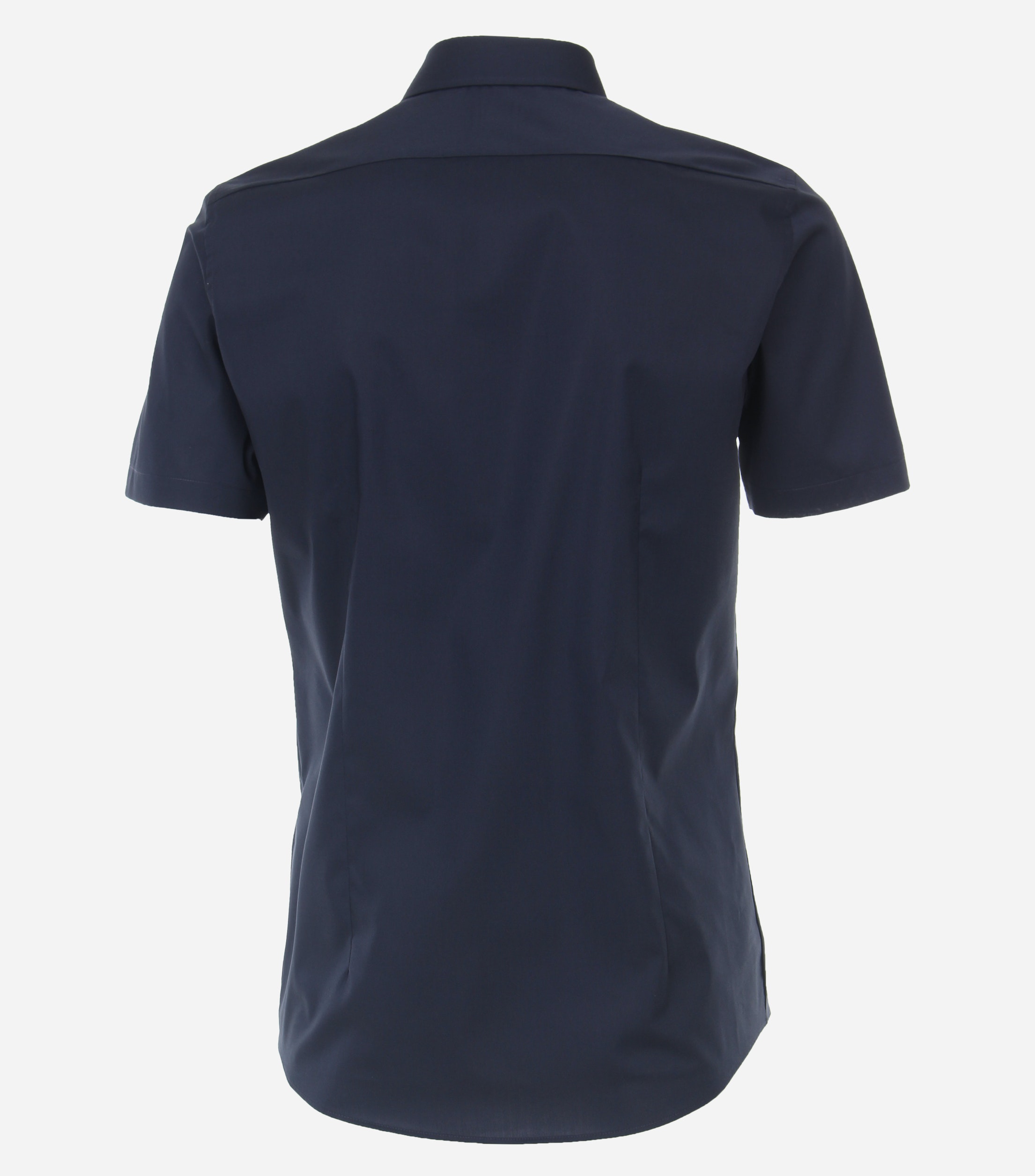 VENTI body fit overhemd, korte mouw, popeline, blauw