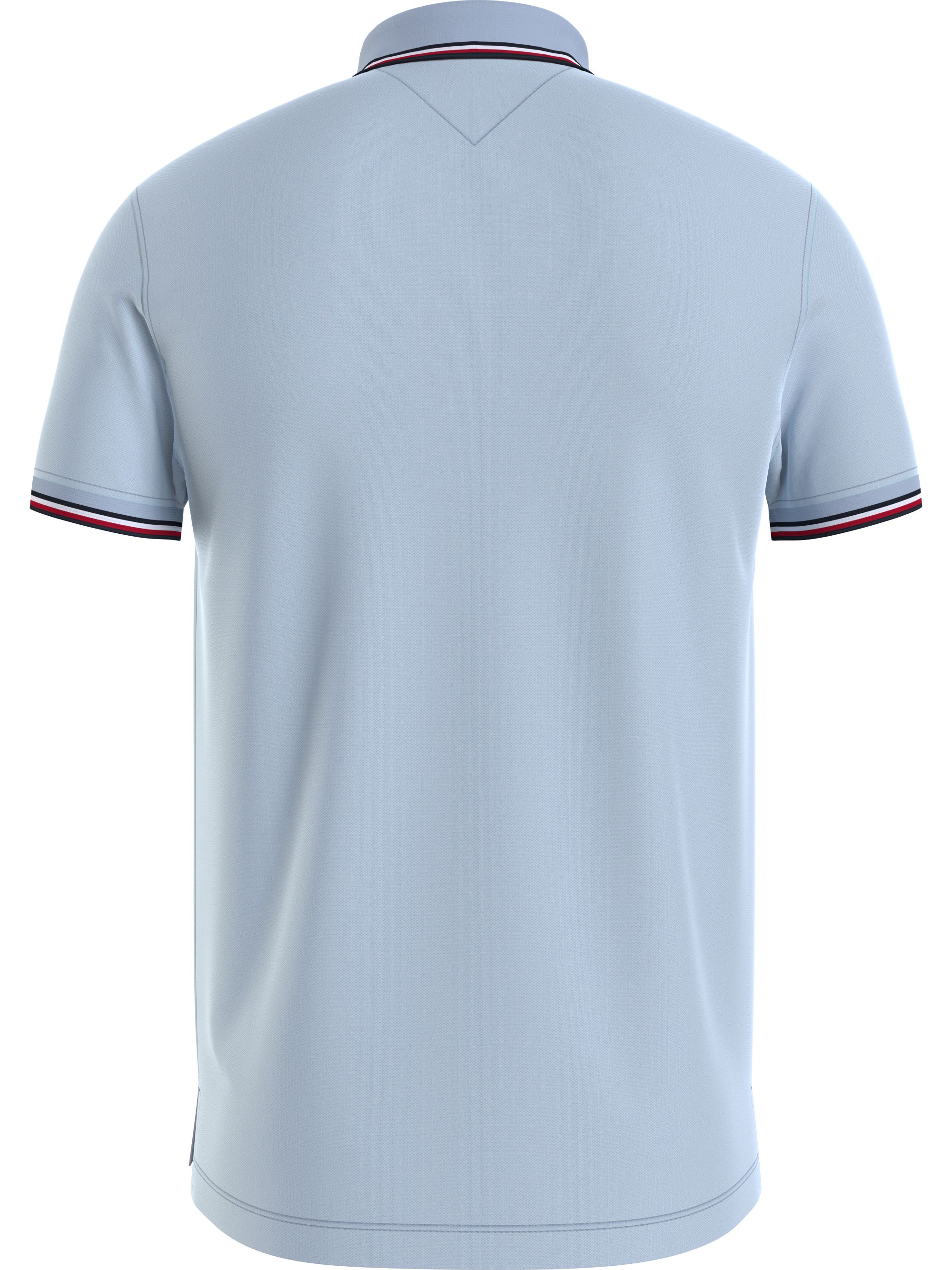 Tommy Hilfiger 1985 Rwb Tipped Slim Polo, heren poloshirt, lichtblauw