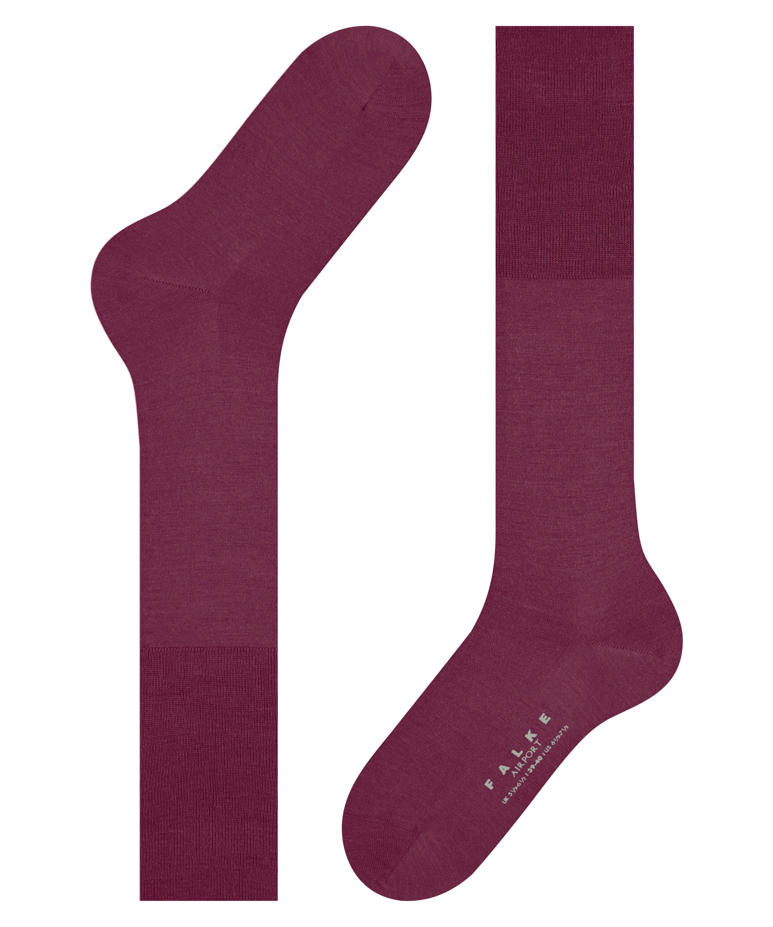 FALKE Airport heren kniekousen, paars (red plum)