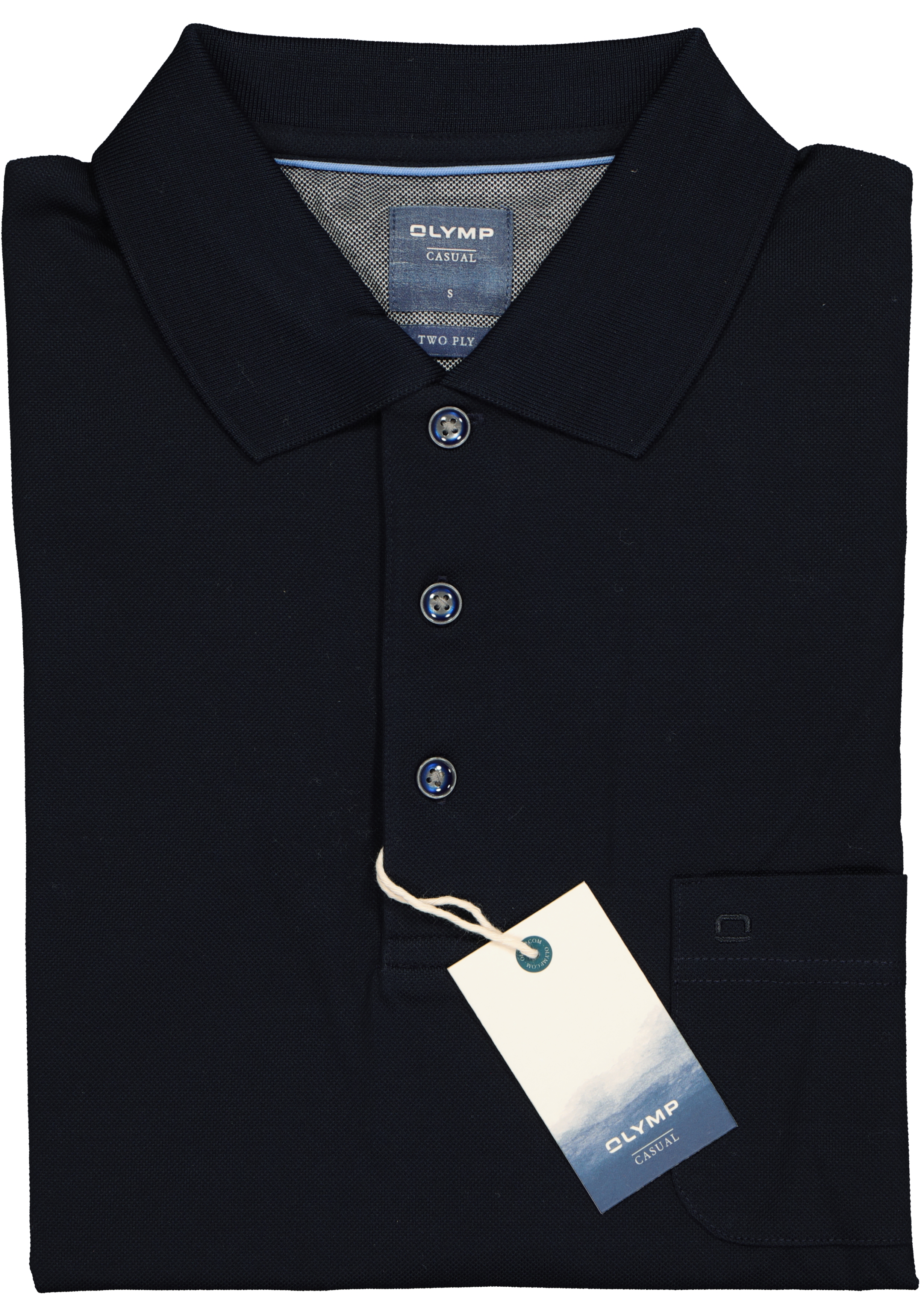 OLYMP modern fit poloshirt, donkerblauw