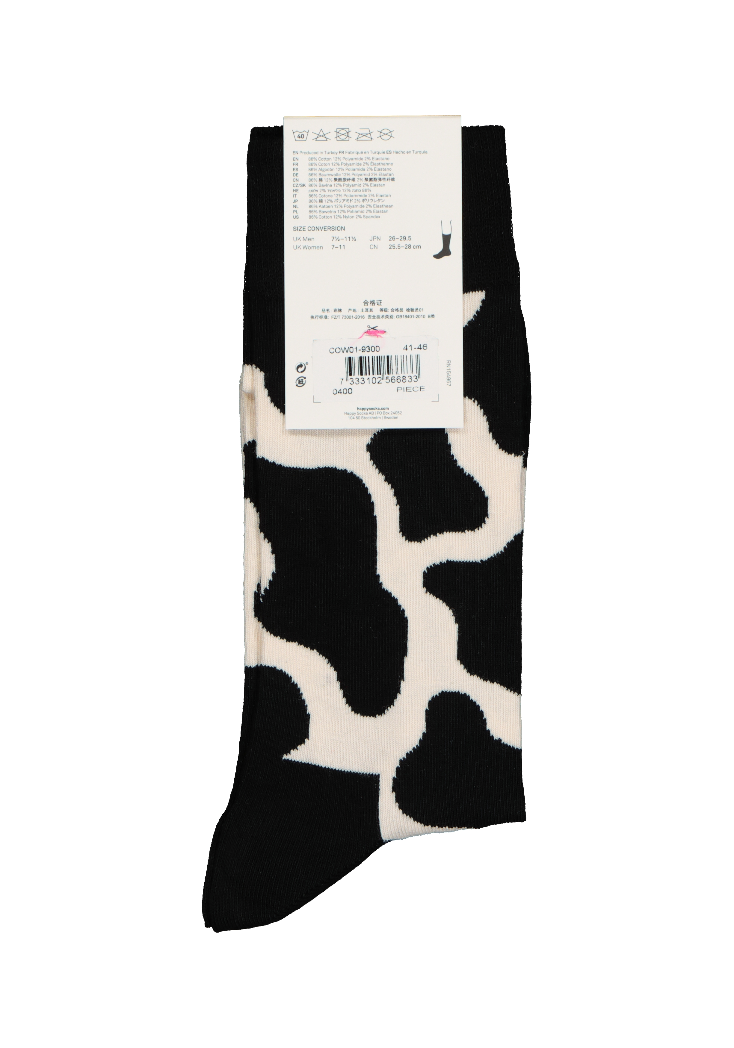 Happy Socks Cow Sock, unisex sokken