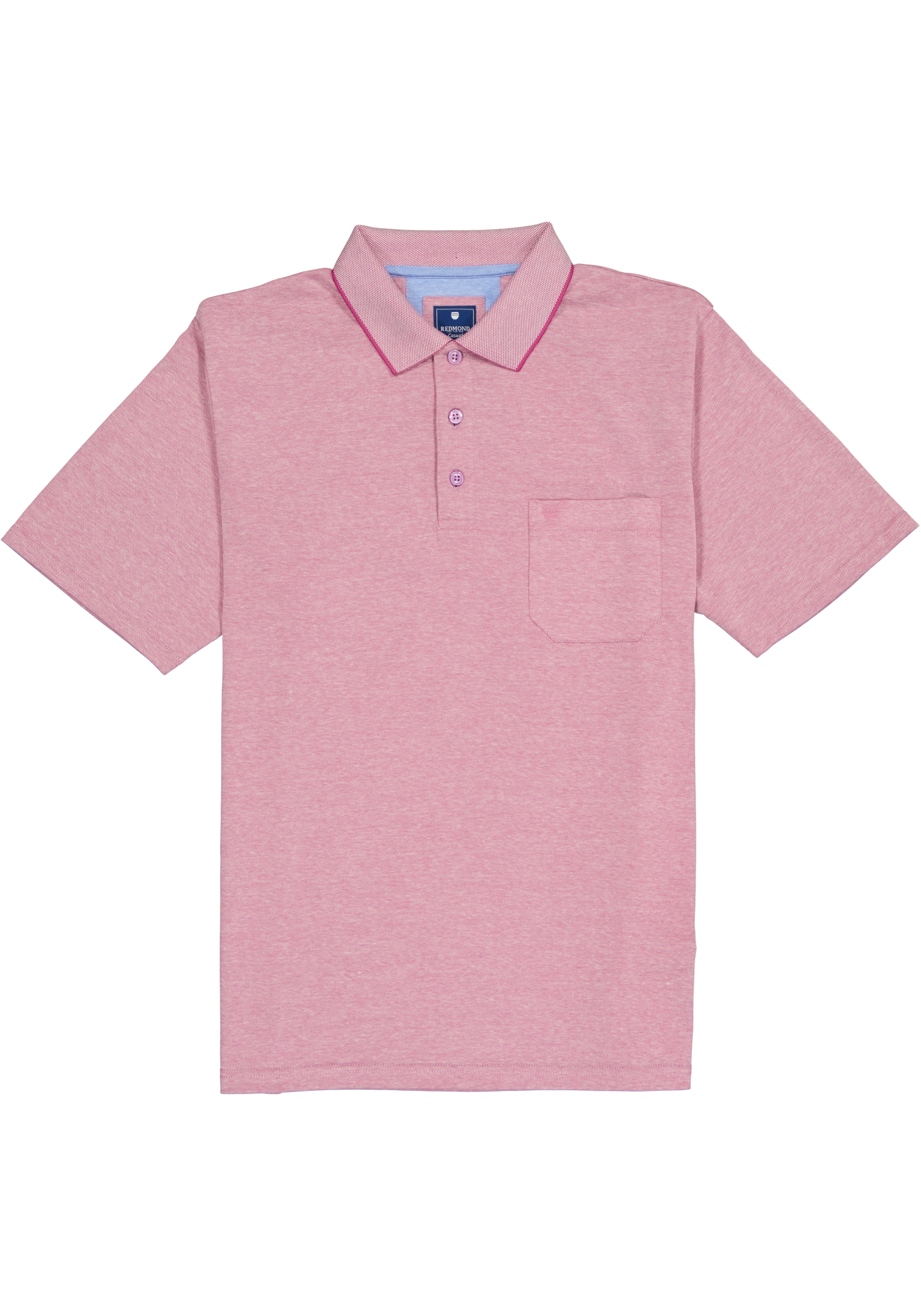Redmond regular fit poloshirt, donkerroze melange