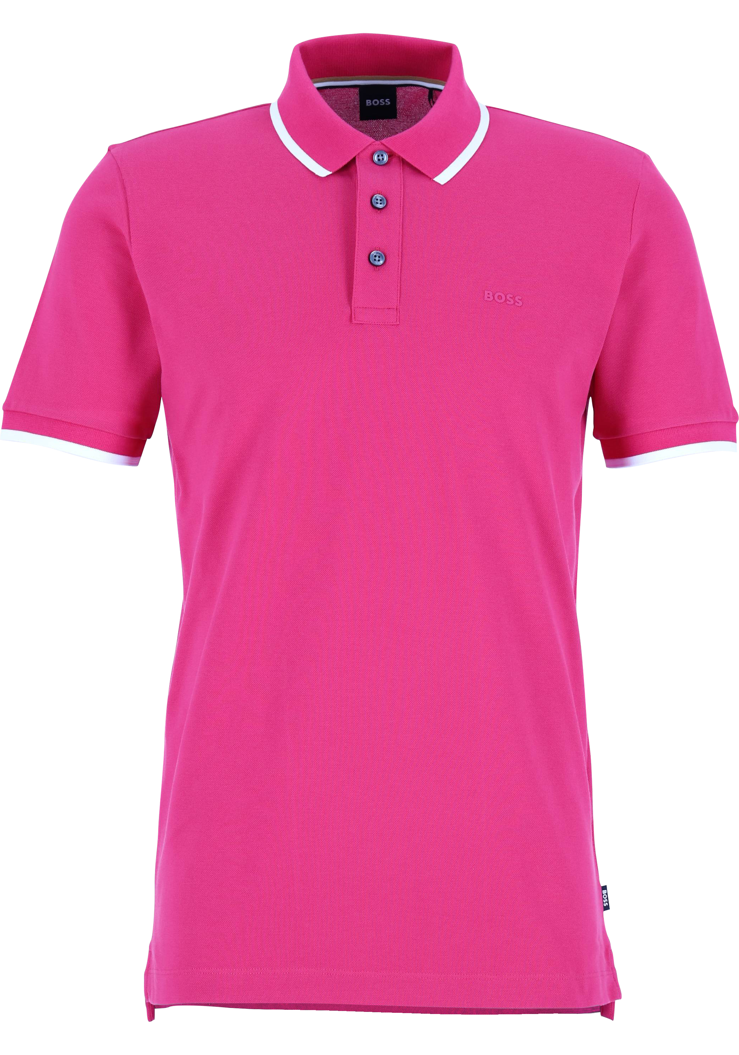 BOSS Parlay regular fit polo, pique, donkerroze