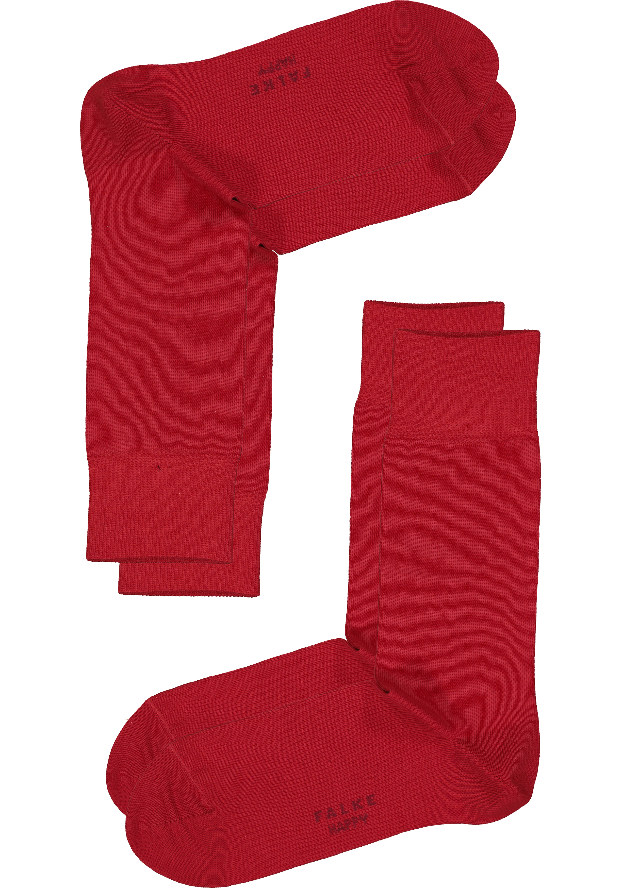 FALKE Happy herensokken (2-pack), rood (scarlet)