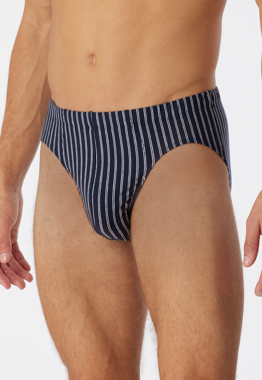 SCHIESSER 95/5 slip (1-pack), heren supermini biologisch katoen gestreept meerkleurig