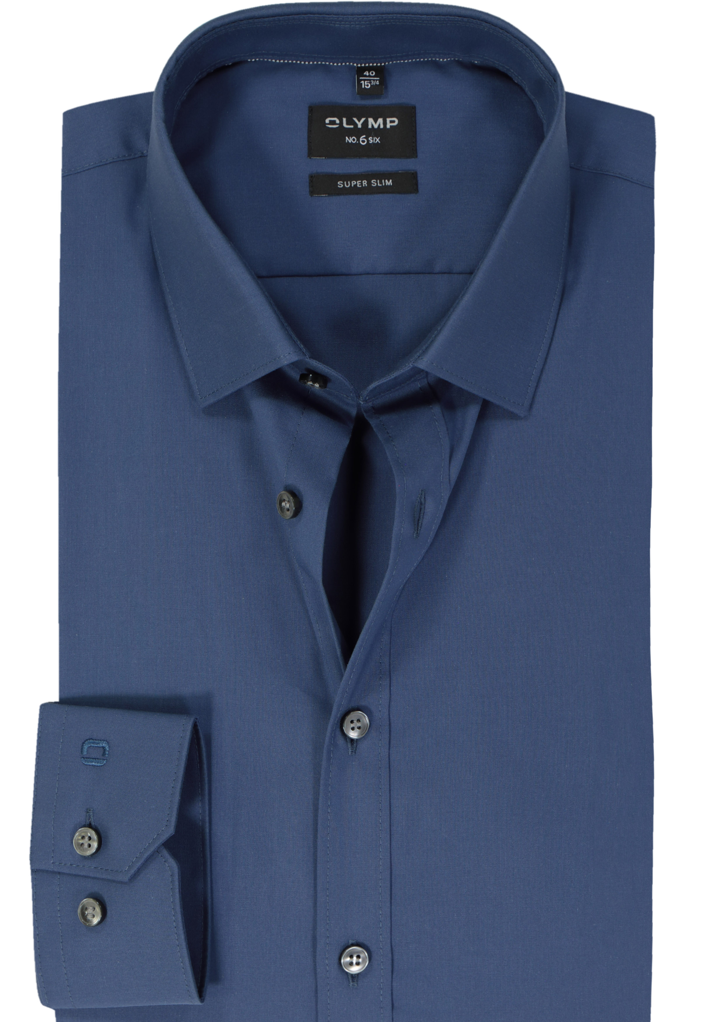 OLYMP No. Six super slim fit overhemd, blauw 
