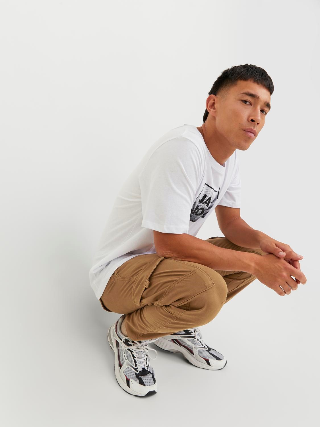 JACK & JONES Paul Lake Cargo loose fit, heren cargo broek, okergeel