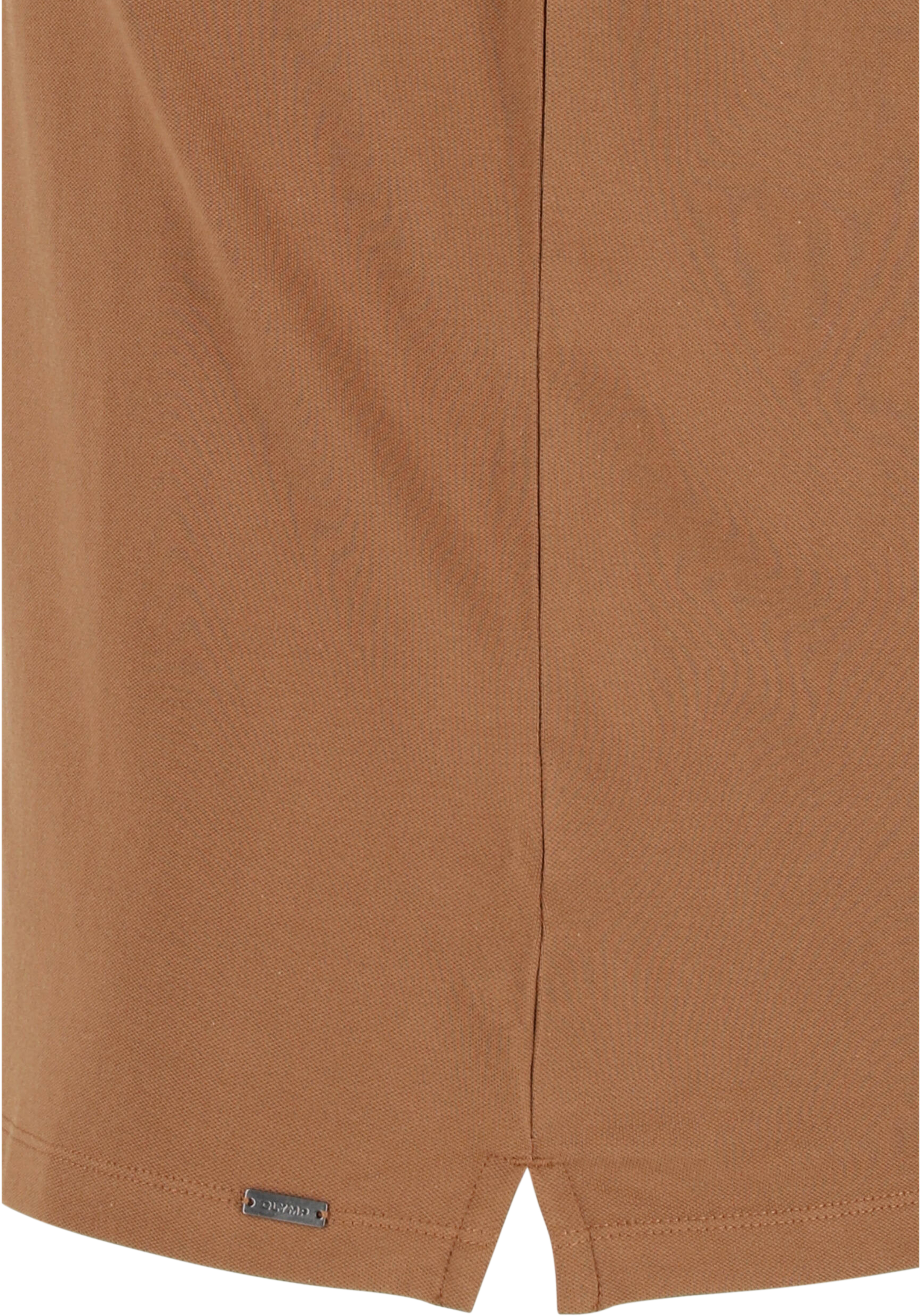 OLYMP Polo Level 5 Classic, slim fit polo, lichtbruin