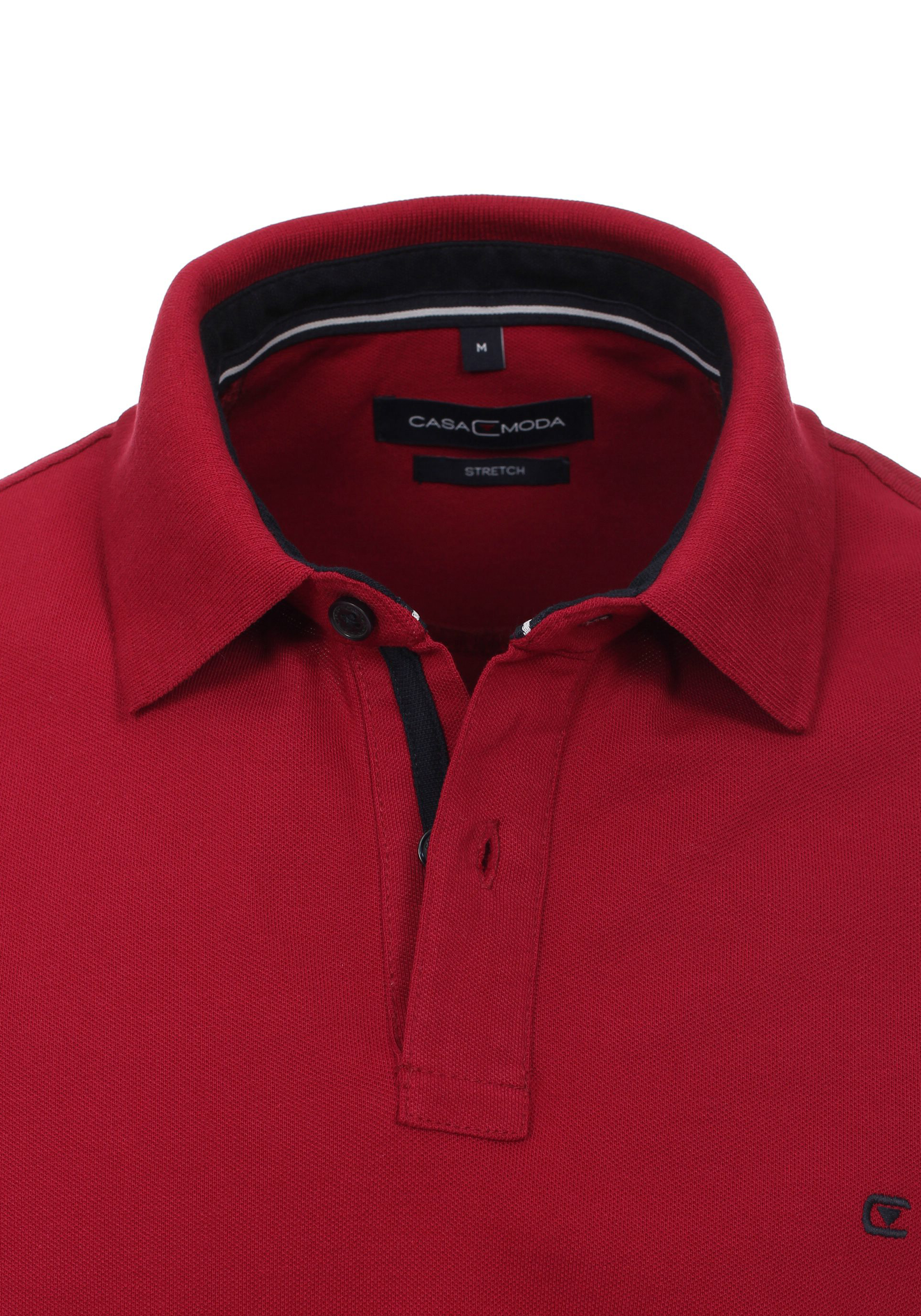 CASA MODA comfort fit poloshirt, stretch, bordeaux rood