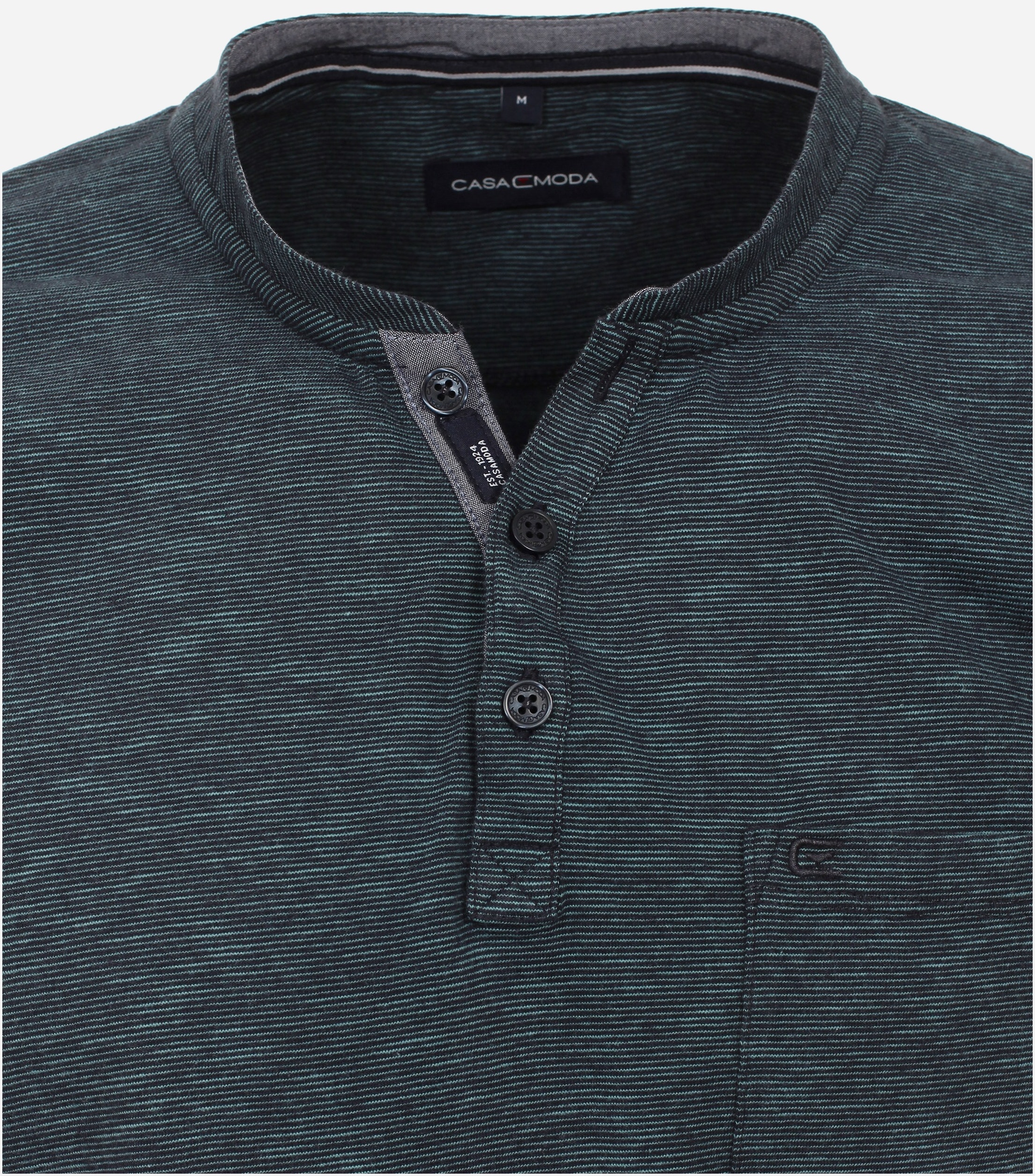 CASA MODA comfort fit heren T-shirt, turquoise dessin