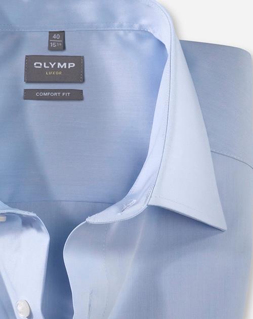 OLYMP Luxor comfort fit overhemd, korte mouw, popeline, bleu