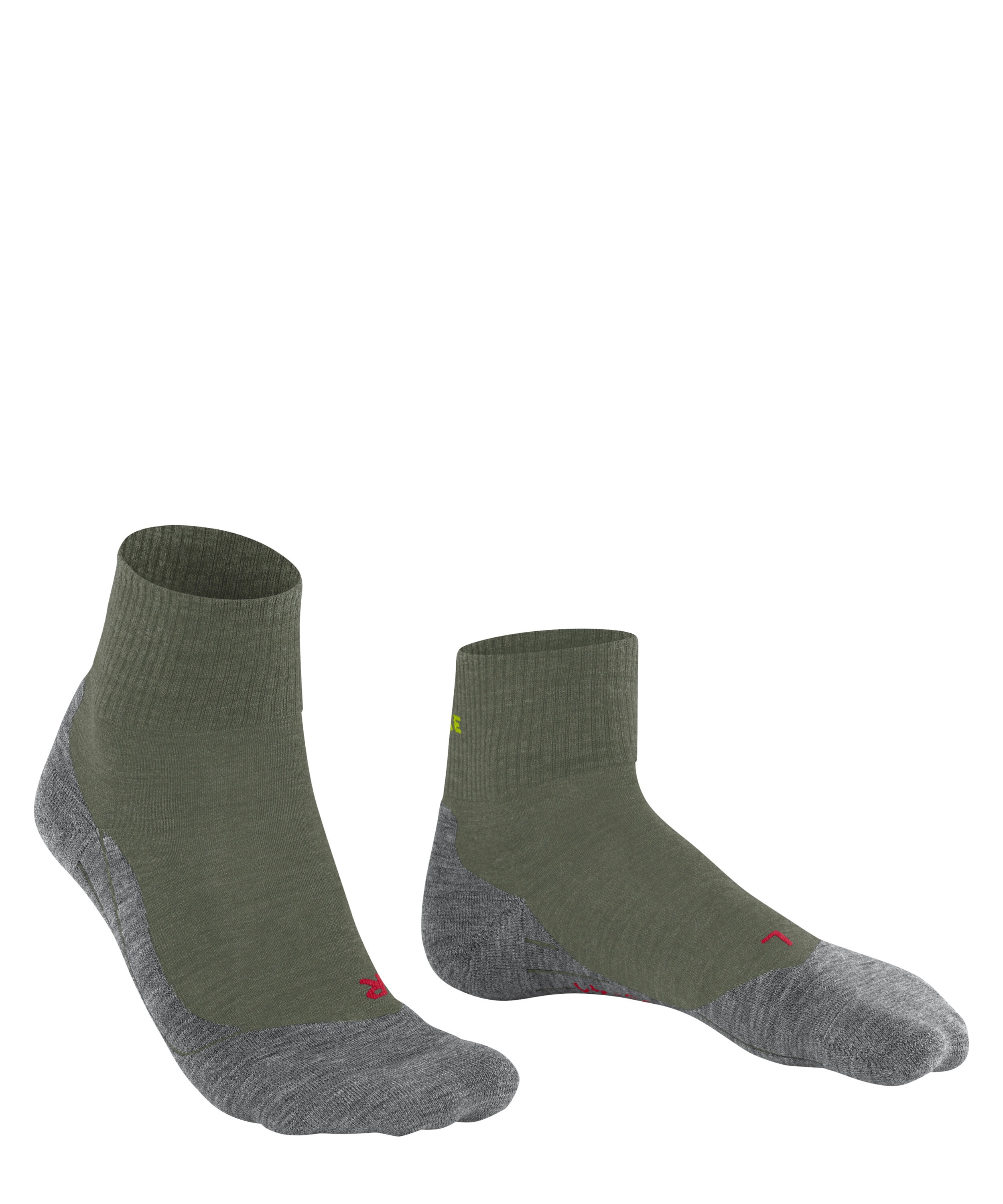 FALKE TK5 Wander Short heren trekking sokken kort, groen (herb)
