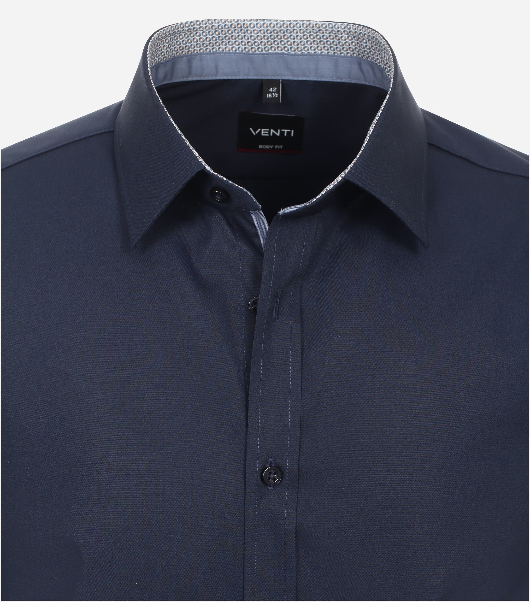 VENTI body fit overhemd, popeline, blauw