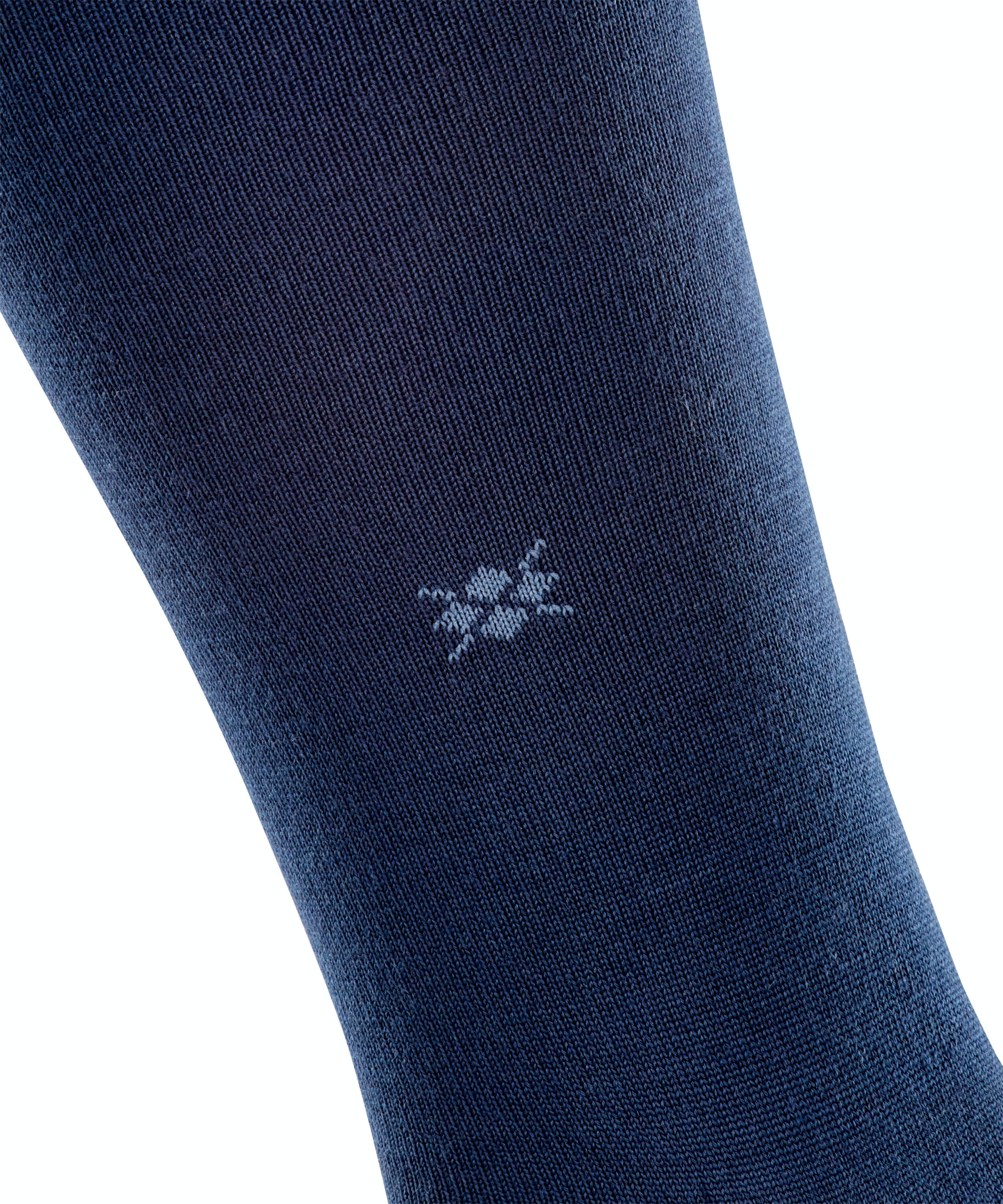 Burlington Leeds heren kniekousen, blauw (marine)