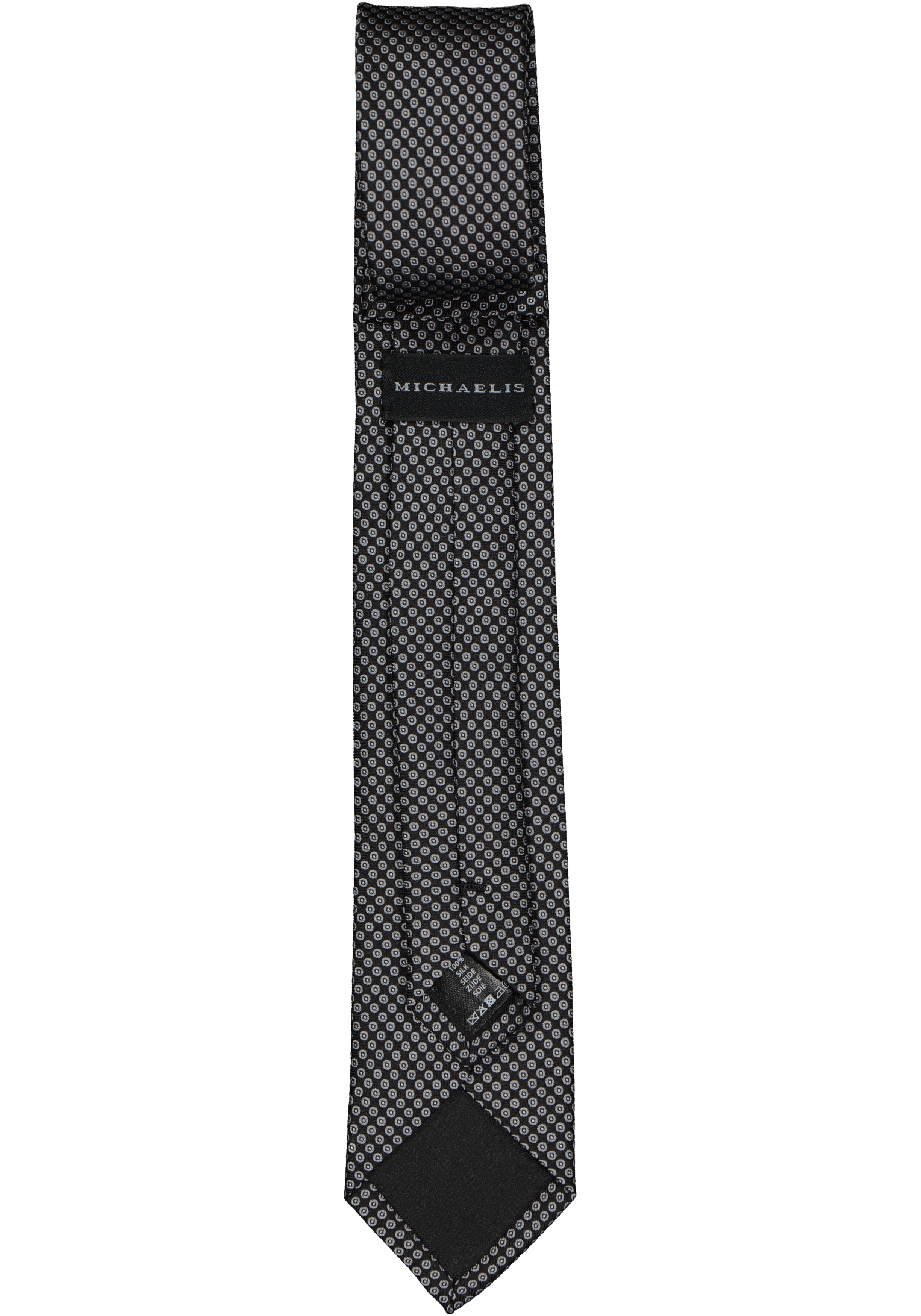 Michaelis stropdas, zwart dessin