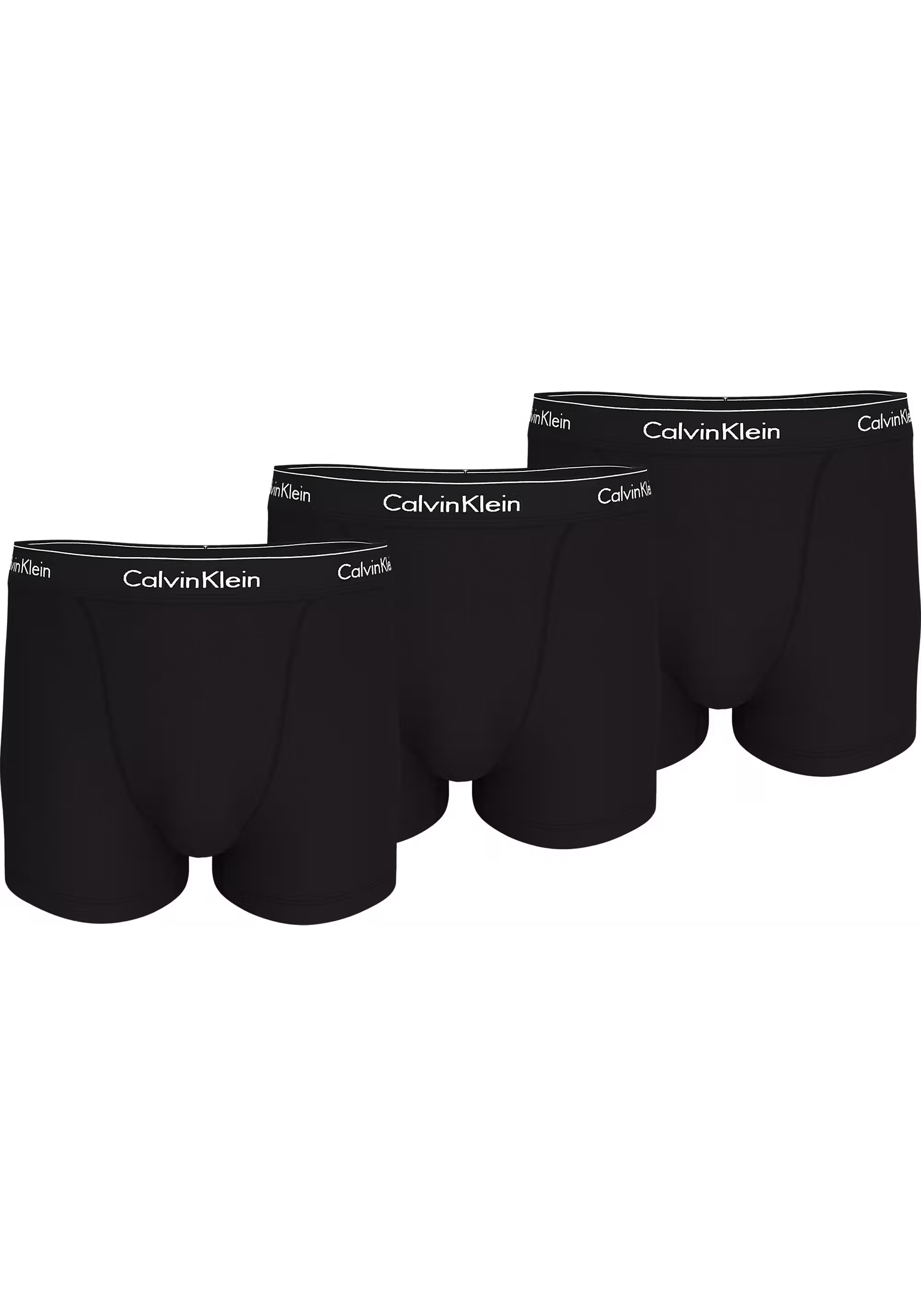 Calvin Klein Icon Cotton Stretch Trunks (3-pack), heren boxers normale lengte, zwart