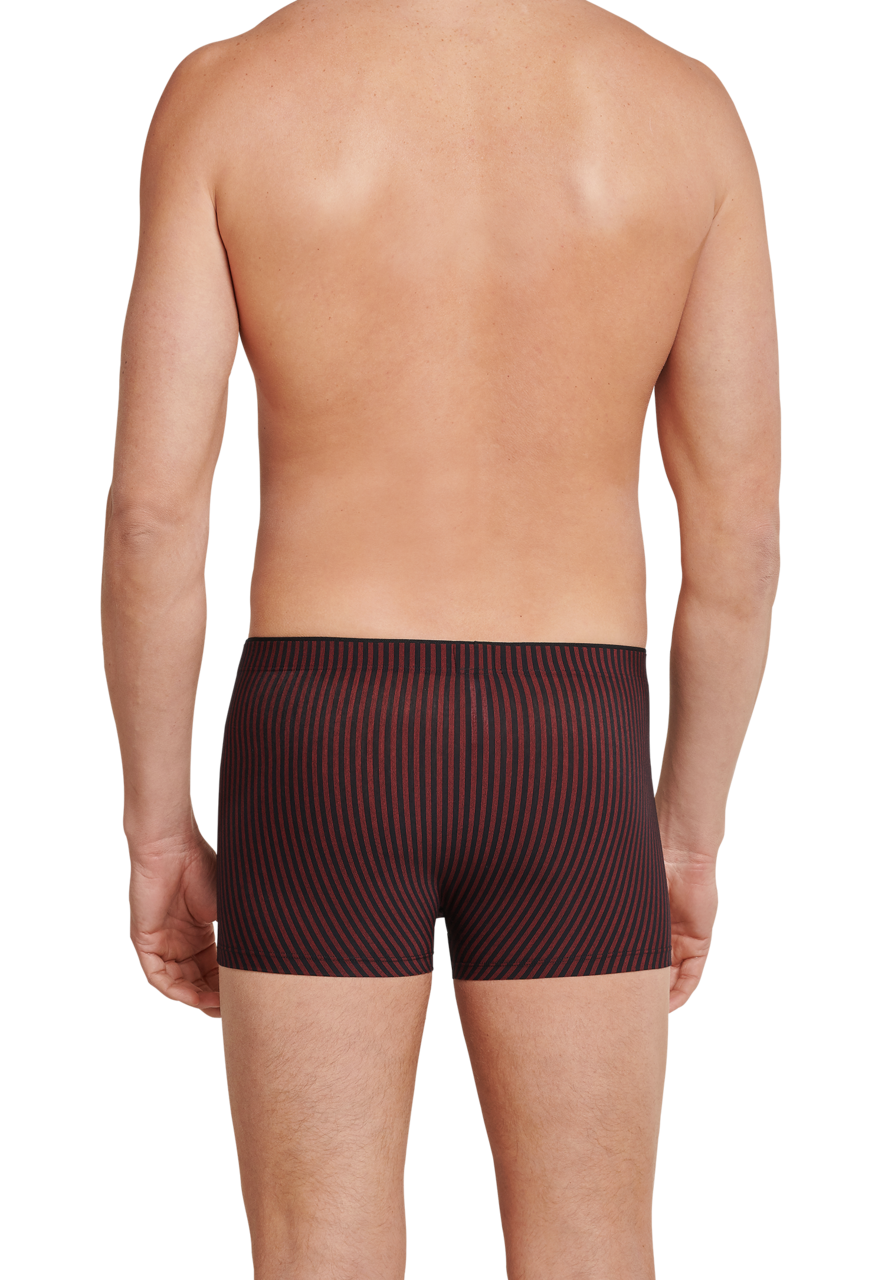 SCHIESSER Long Life Soft boxer (1-pack), heren short rood-zwart gestreept
