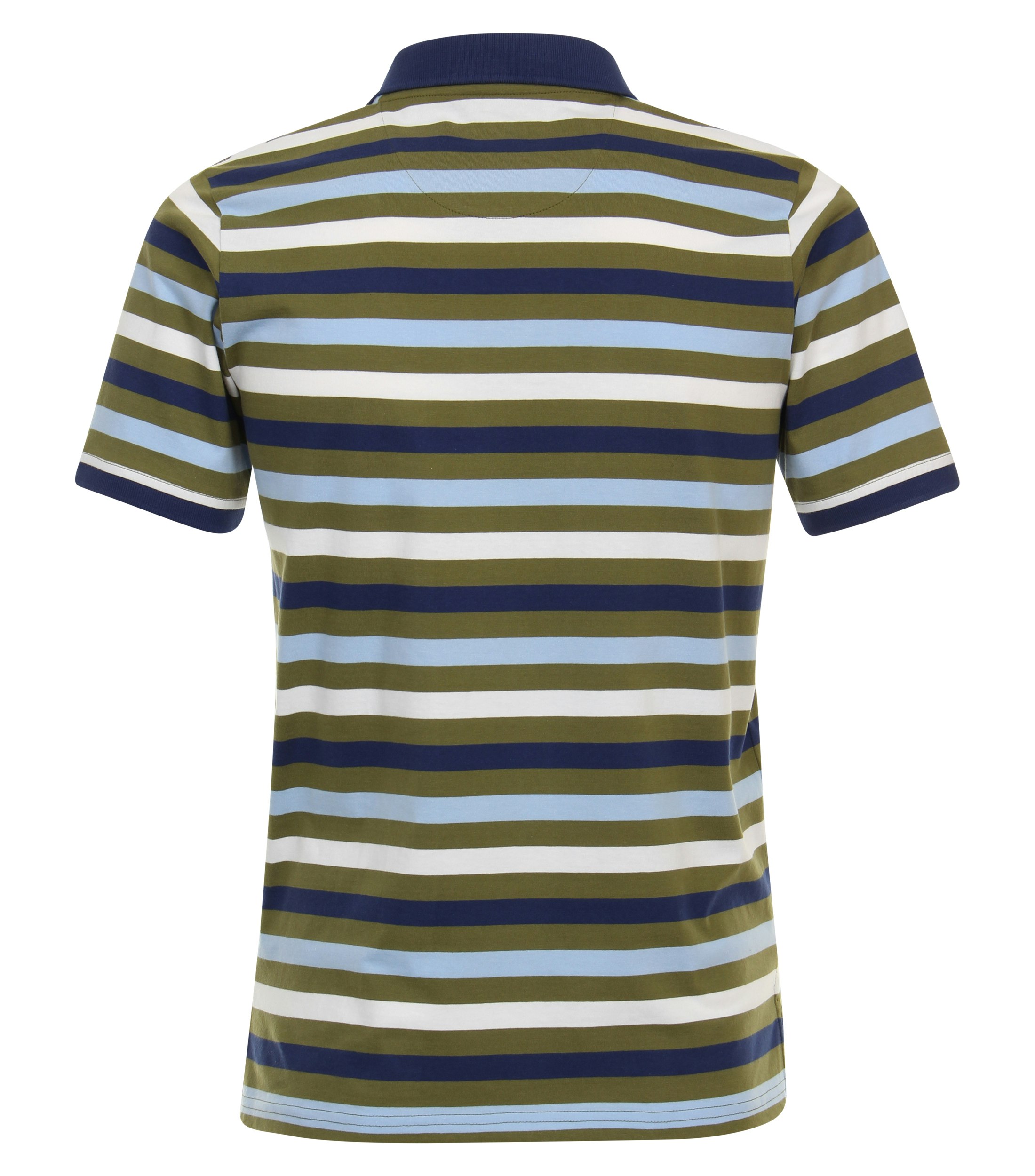 Redmond regular fit heren polo, jersey, groen gestreept - 241410900-60