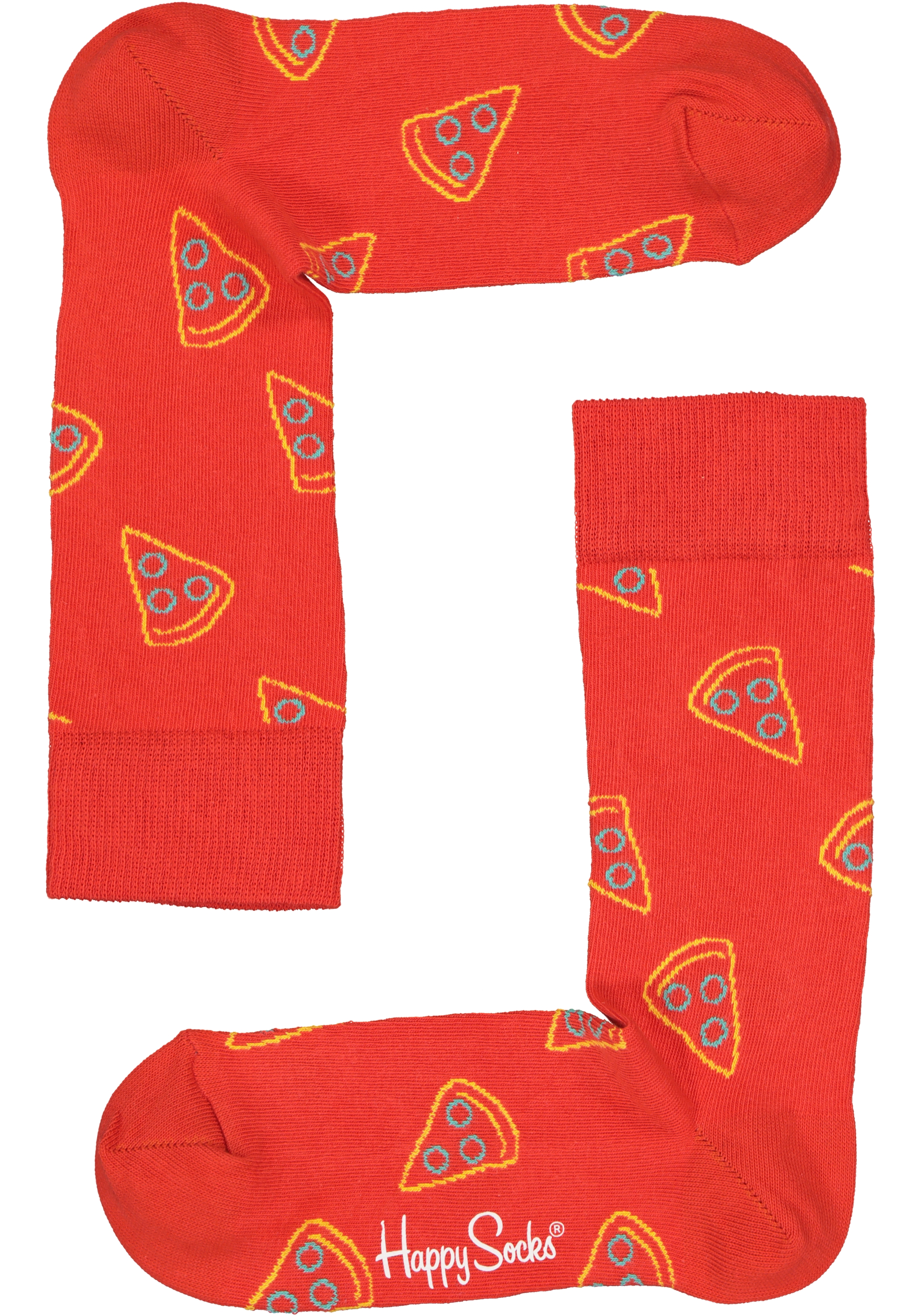 Happy Socks Pizza Socks Gift Set (2-pack), smakelijk rood en zwart