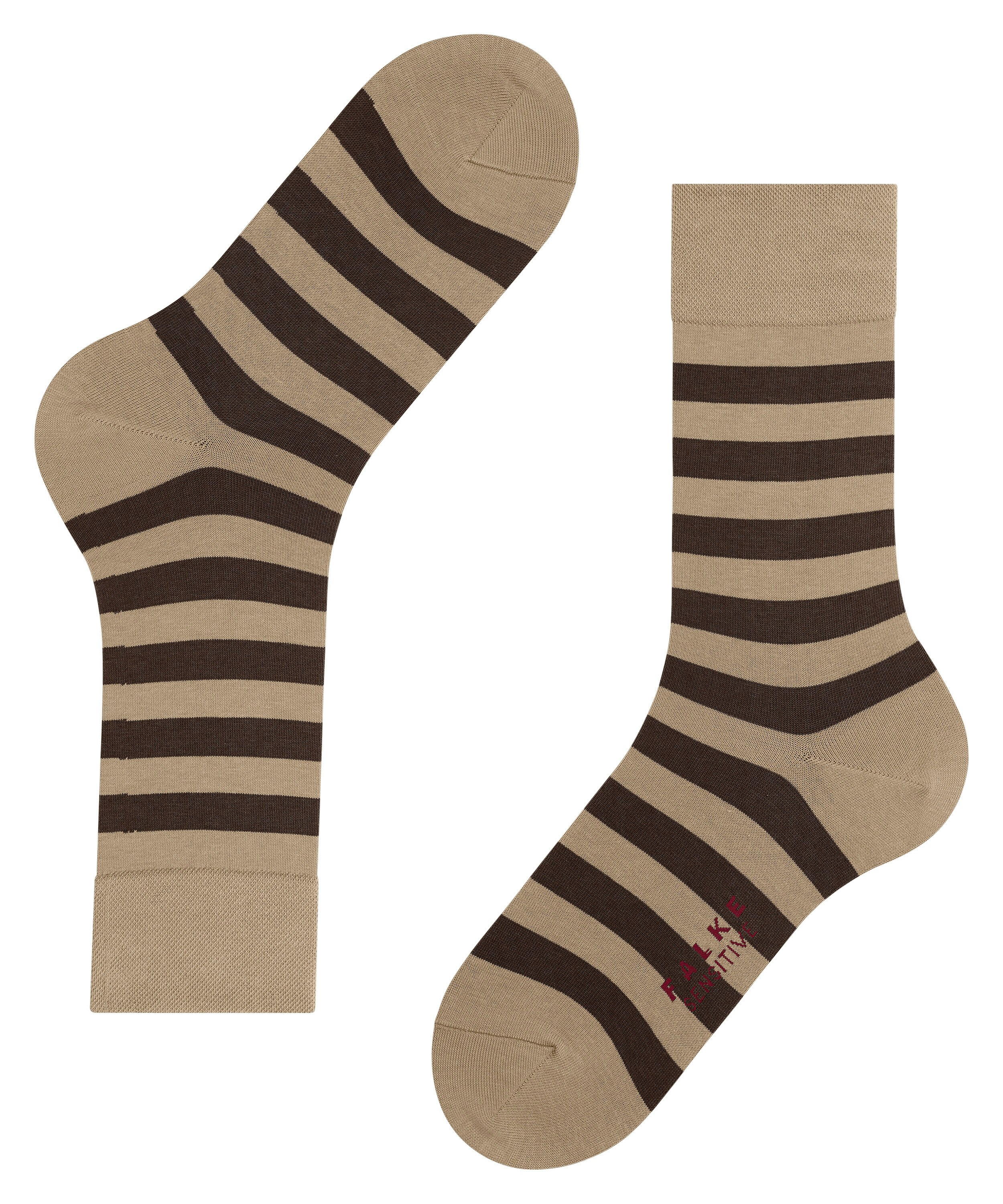 FALKE Sensitive Mapped Line herensokken, beige (country)