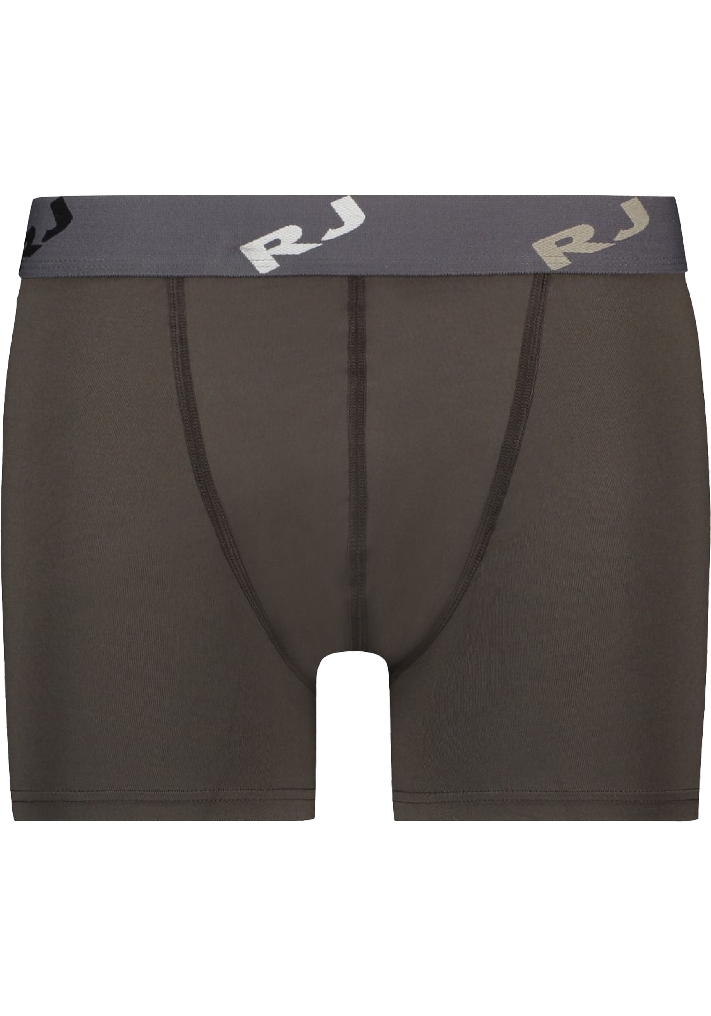 RJ Bodywear Pure Color bruin boxer (1-pack), heren boxer lang, donkerbruin
