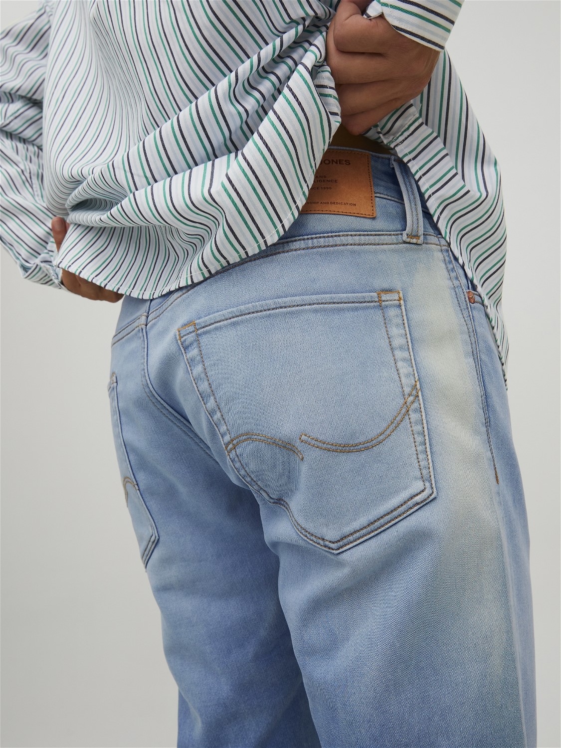JACK & JONES Glenn Icon loose fit, heren jeans, denimblauw