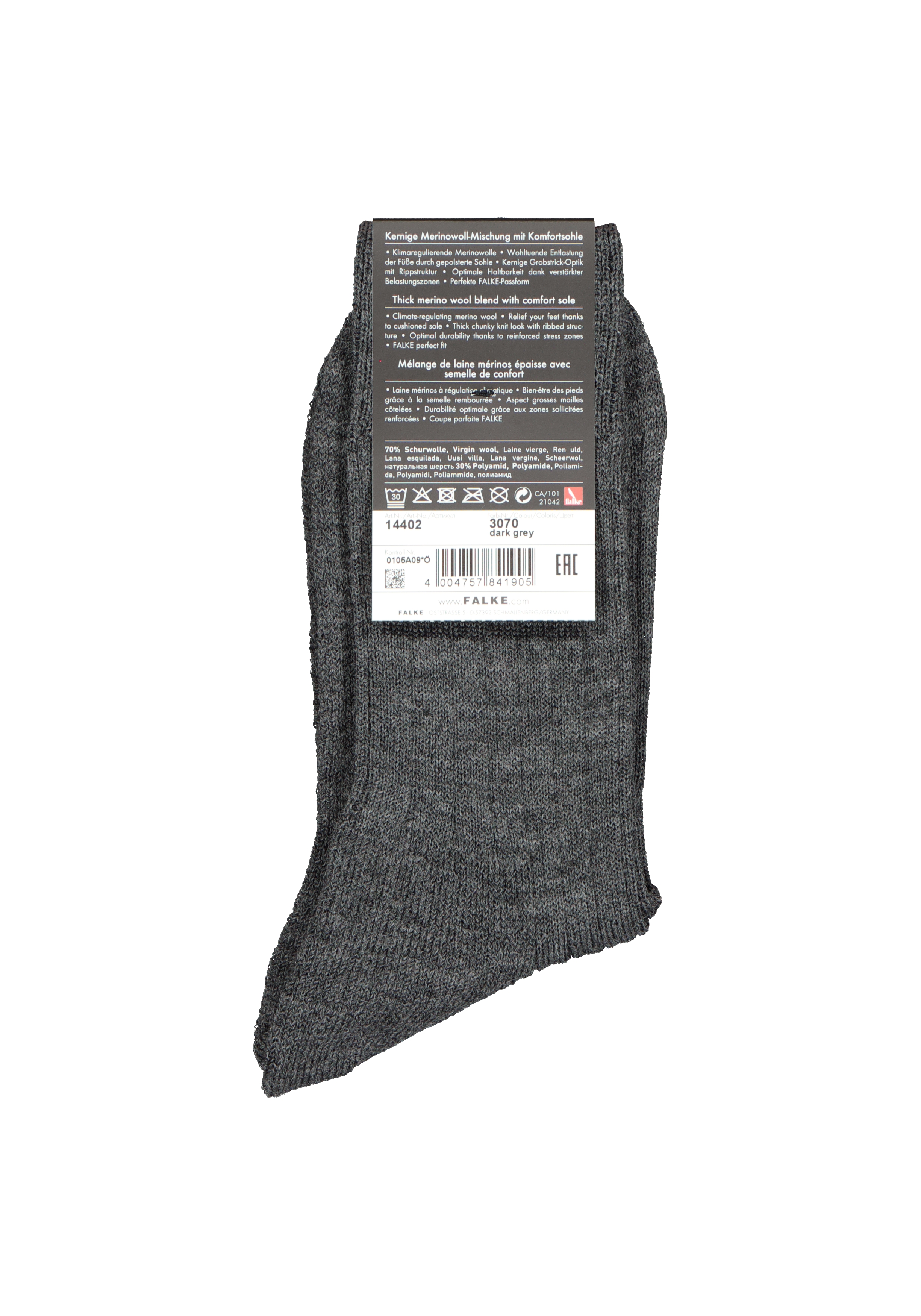 FALKE Teppich im Schuh herensokken, donker grijs (dark grey)