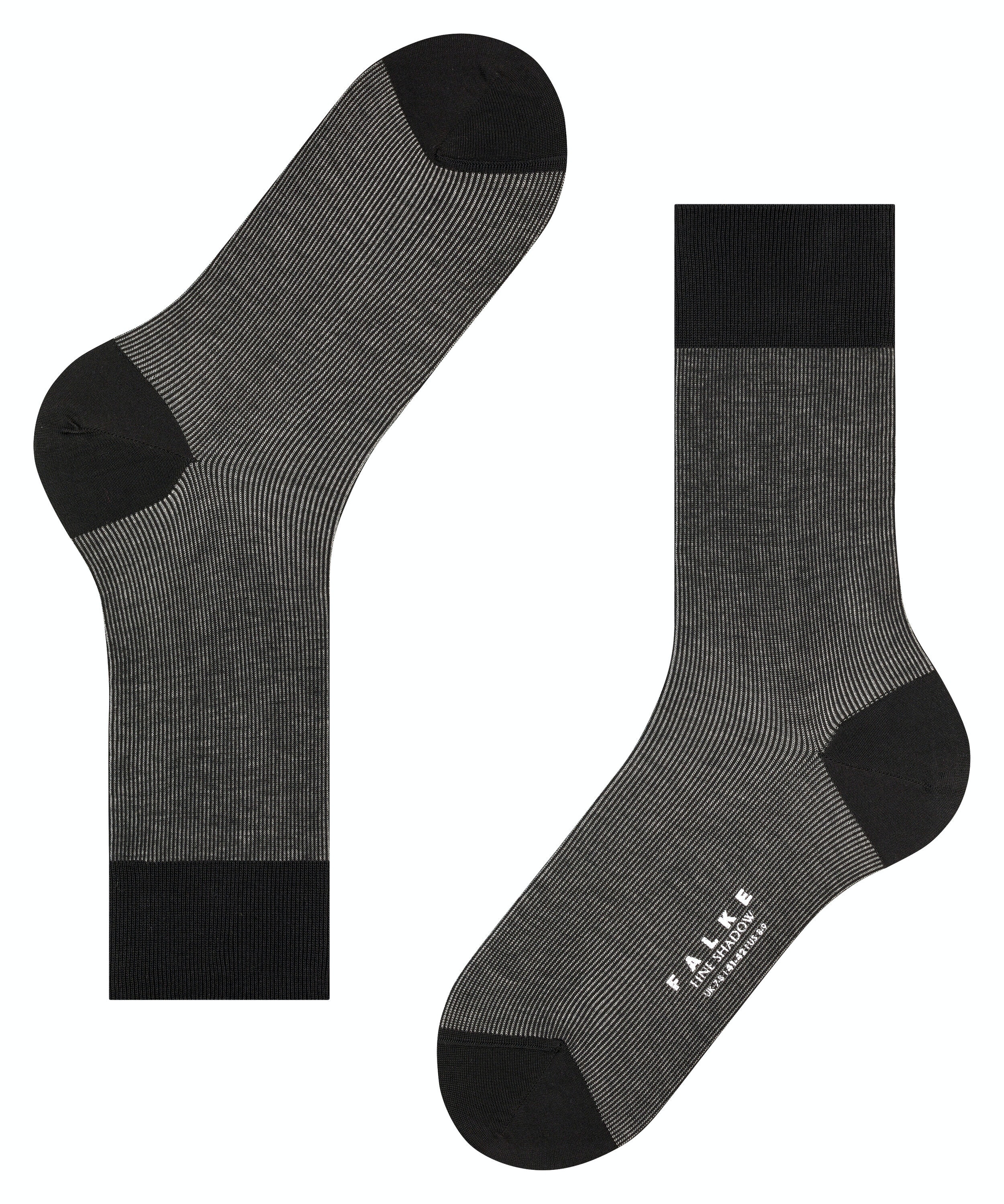 FALKE Fine Shadow herensokken, zwart (black)
