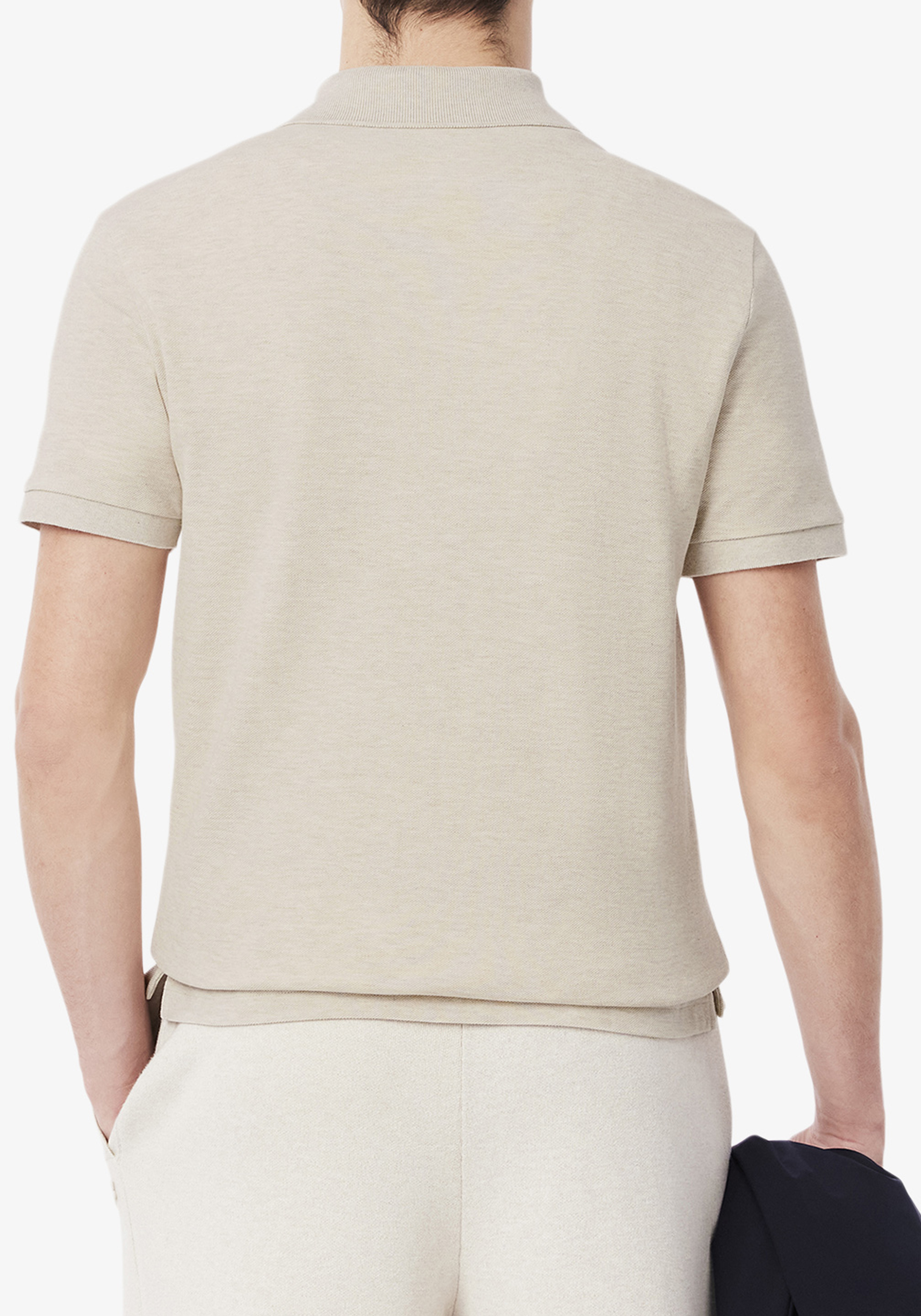 Lacoste Slim Fit polo, grijs beige