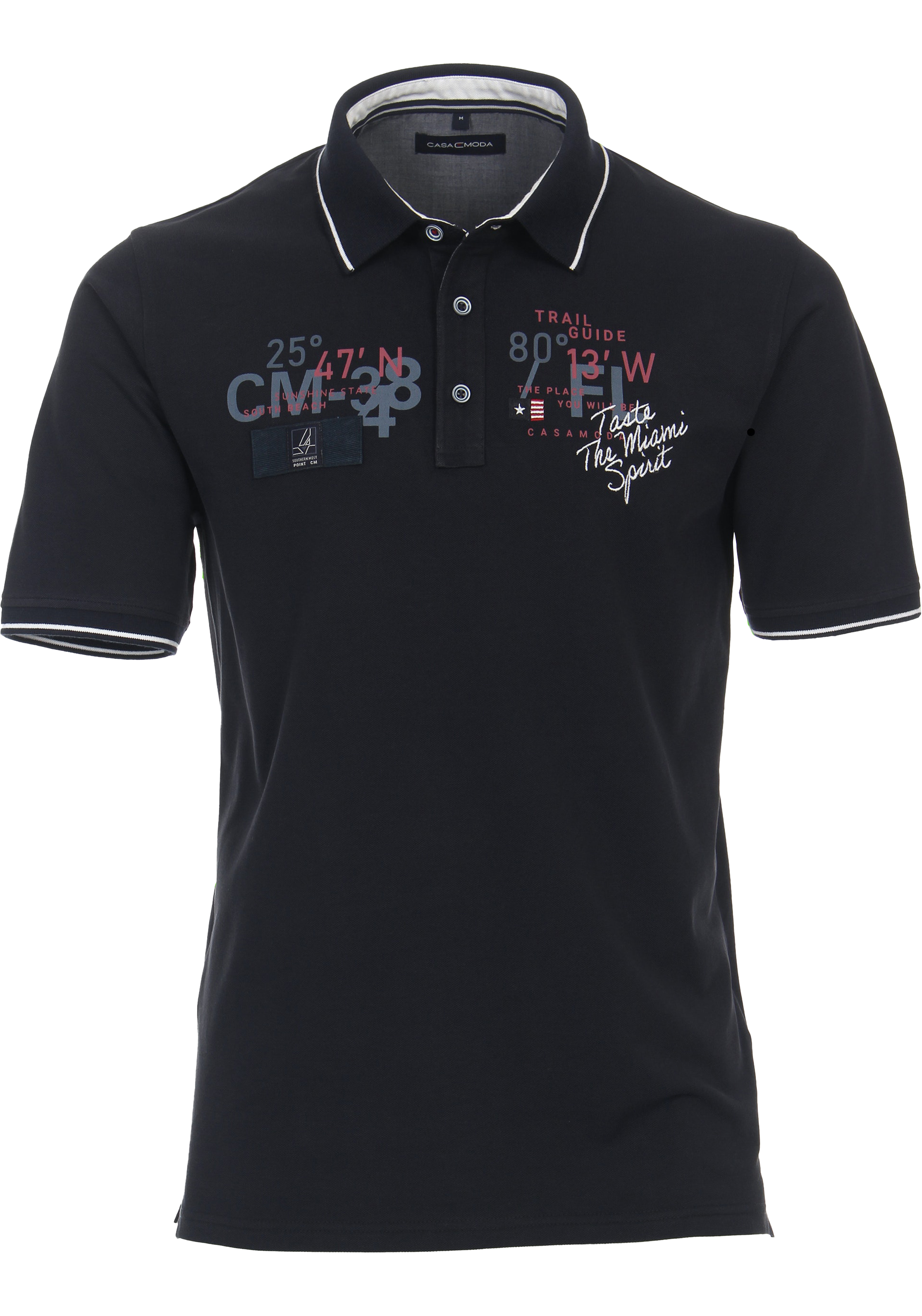 CASA MODA comfort fit heren polo, blauw