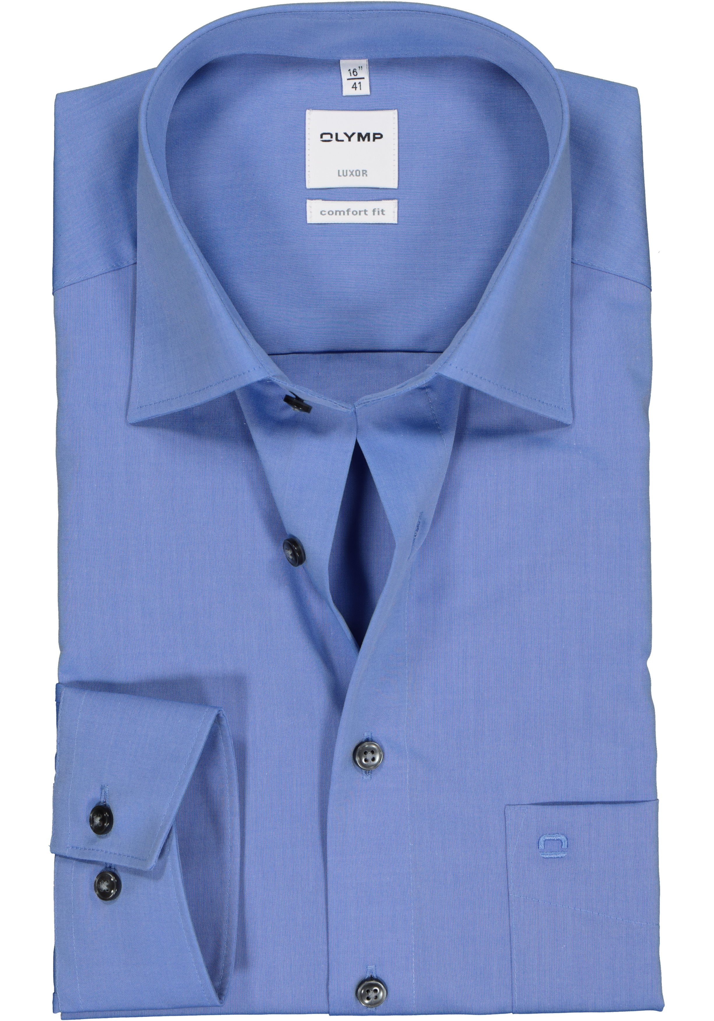 Olymp modern fit overhemd strijkvrij donkerblauw | Spierings Herenmode Olymp modern fit overhemd strijkvrij donkerblauw | Spierings Herenmode