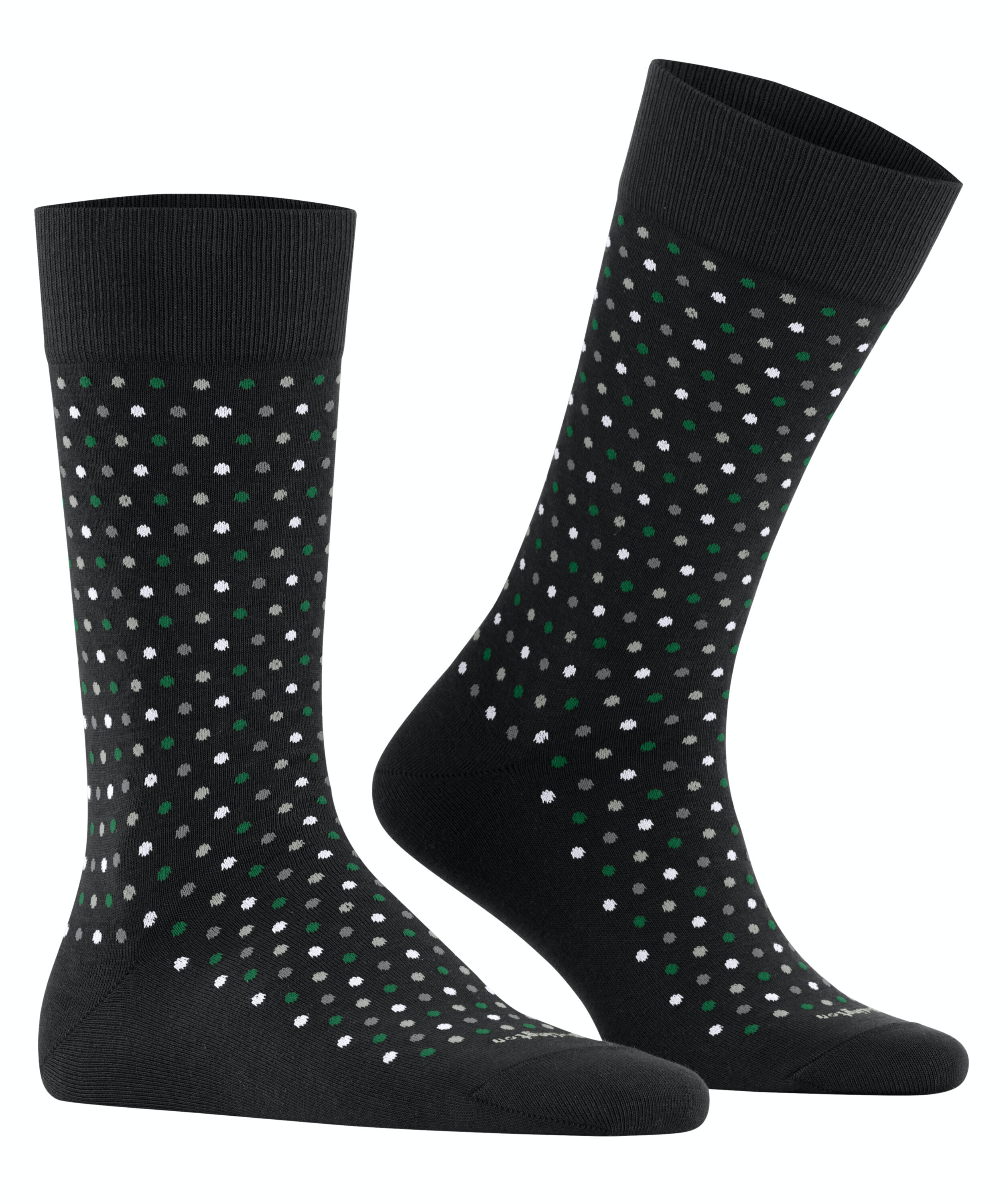 Burlington Dot herensokken, zwart (black)