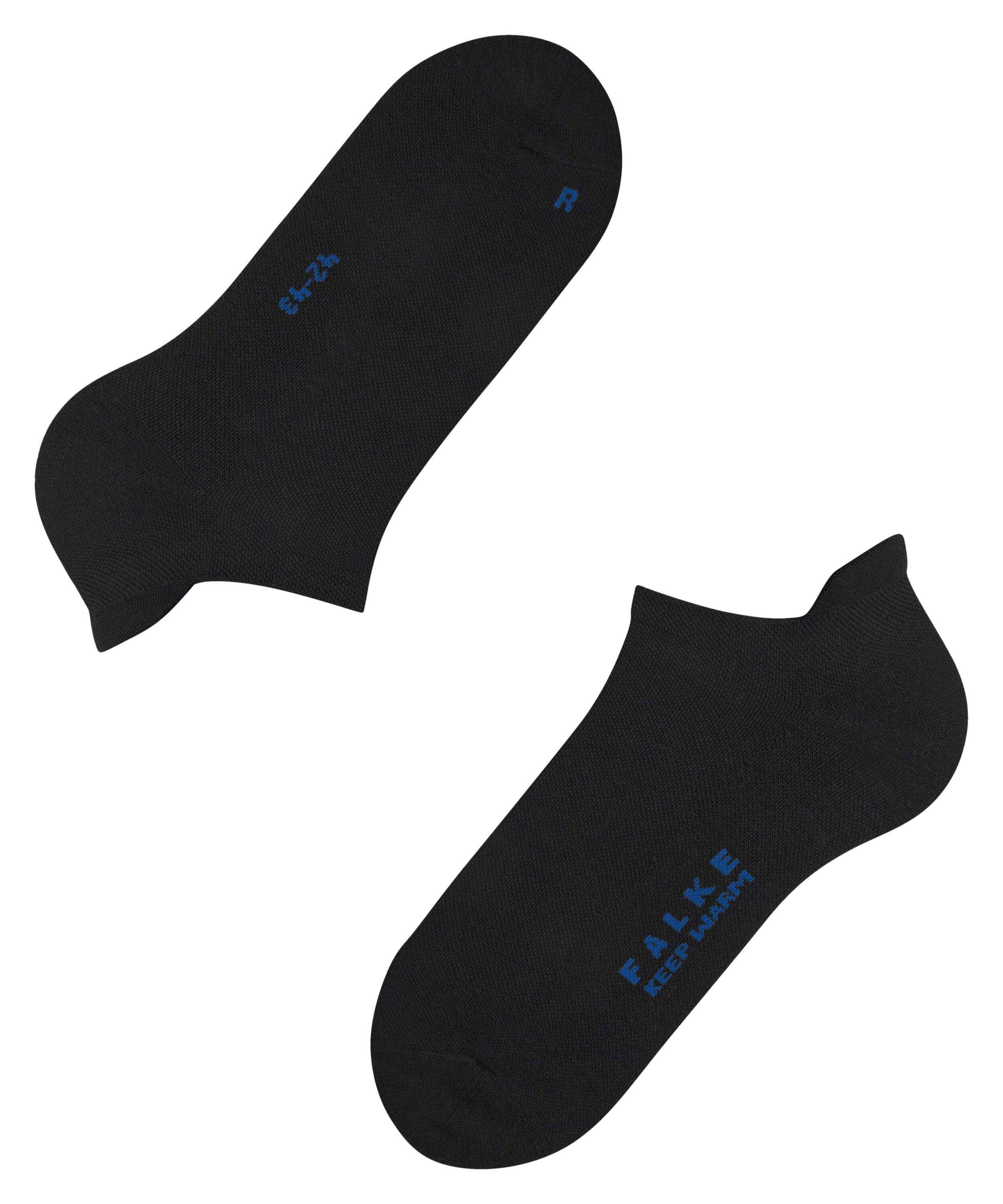 FALKE Keep Warm unisex sneakersokken, zwart (black)