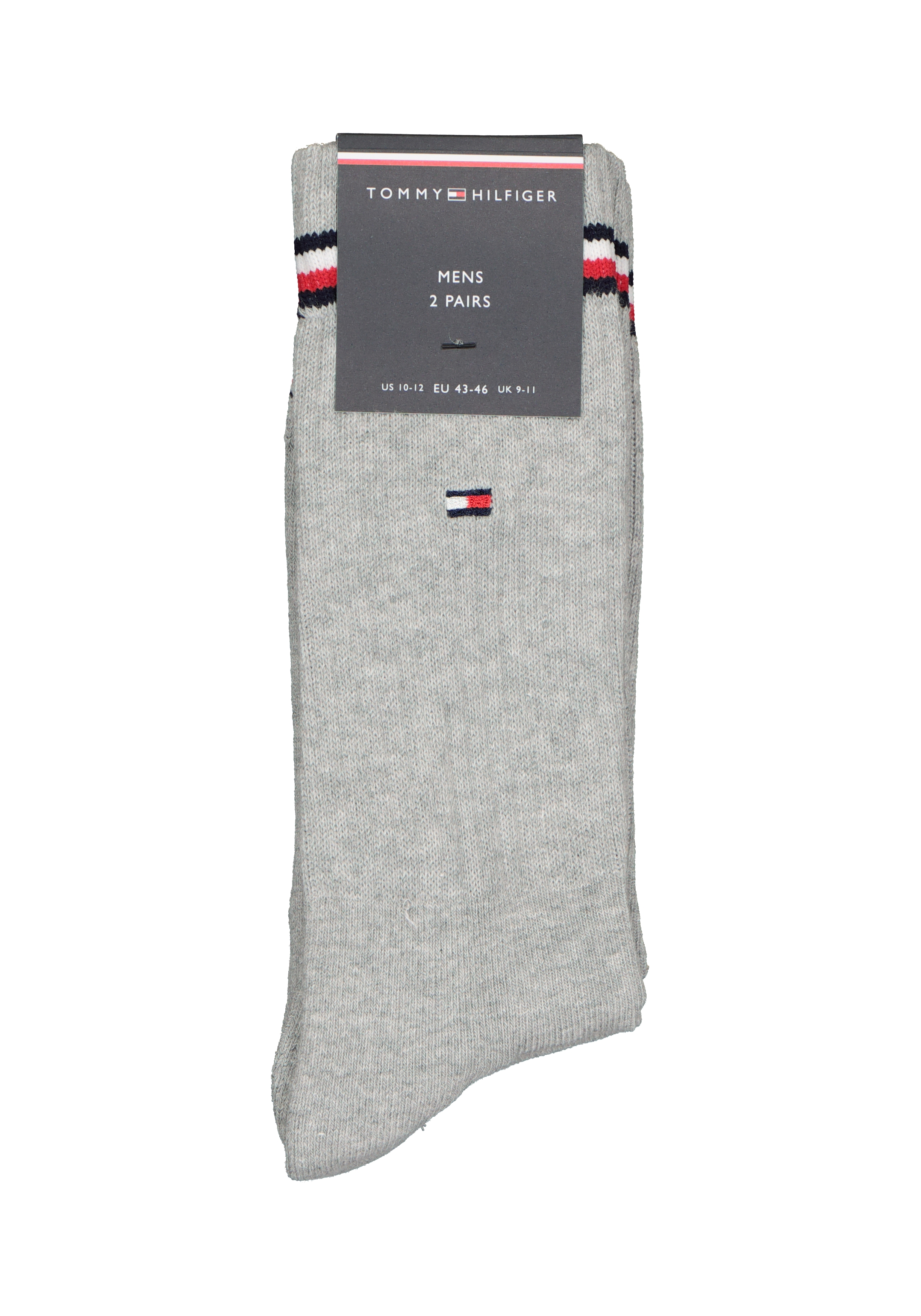 Tommy Hilfiger Iconic Sport Socks (2-pack), heren sportsokken katoen, grijs