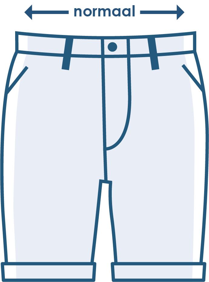 Pasvorm korte broek normaal Pasvorm korte broek normaal