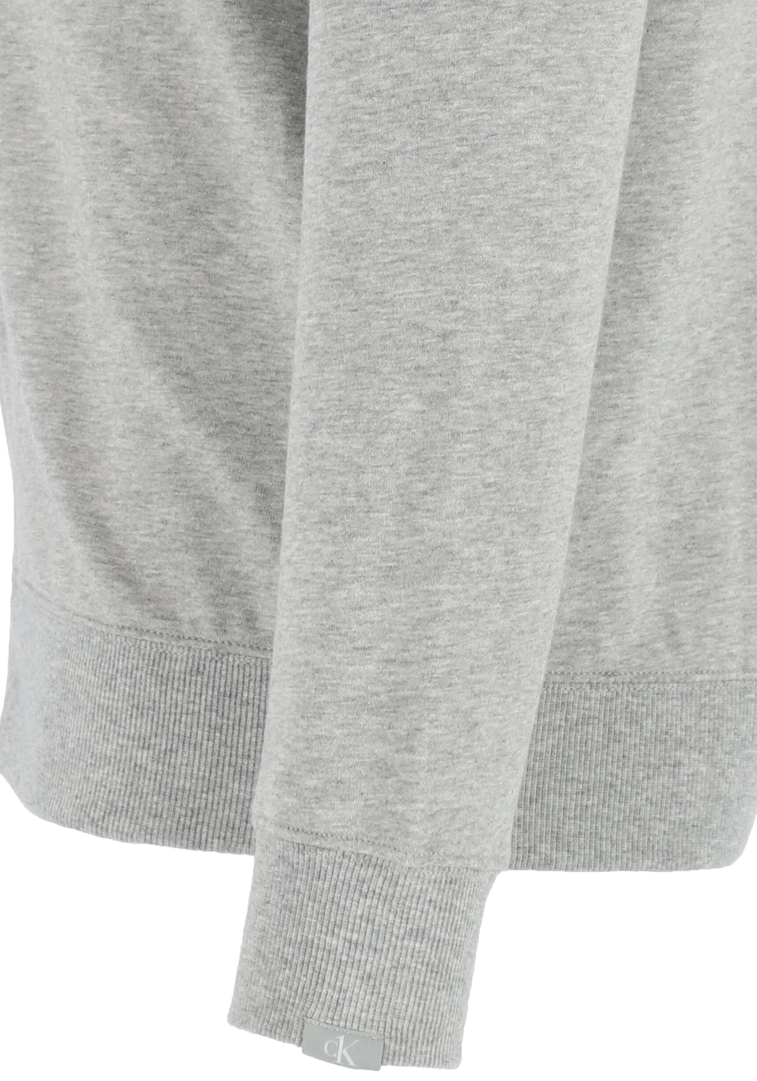 Calvin Klein CK ONE lounge hoodie, heren sweatvest met rits en capuchon, middeldik, grijs melange