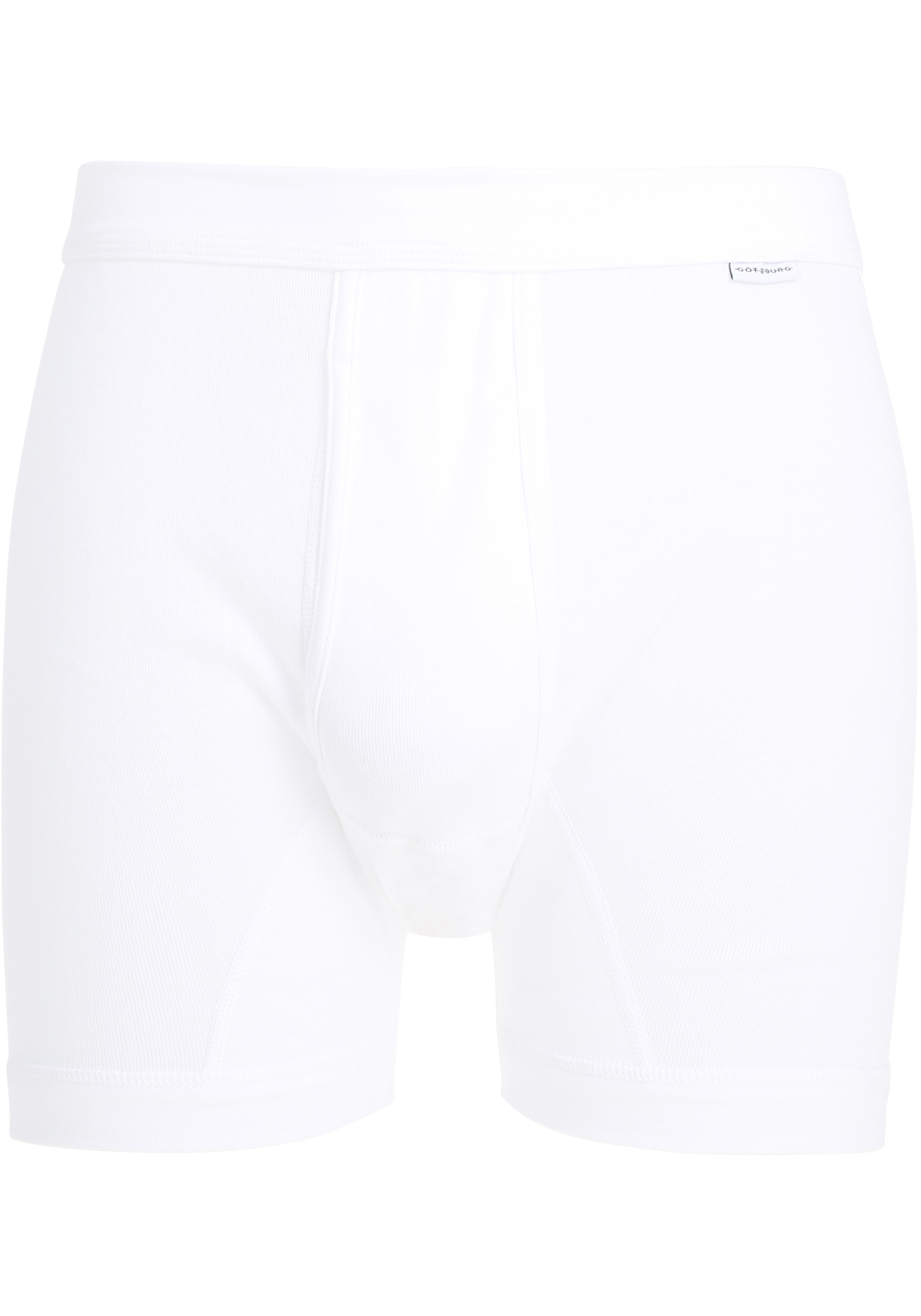 Gotzburg heren boxer lang met gulp (1-pack), wit